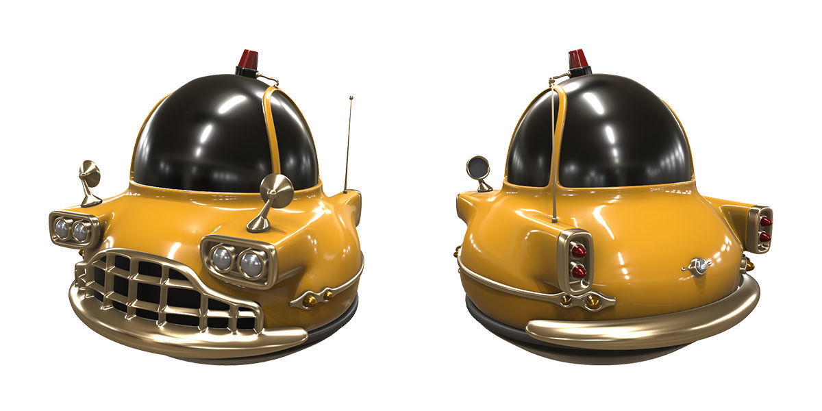 Stylized car 3d model Low-poly 3D model_3