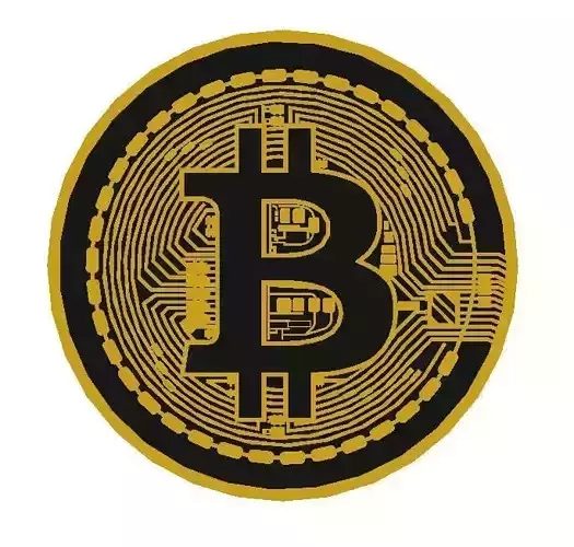 3D model of Bitcoin coin model