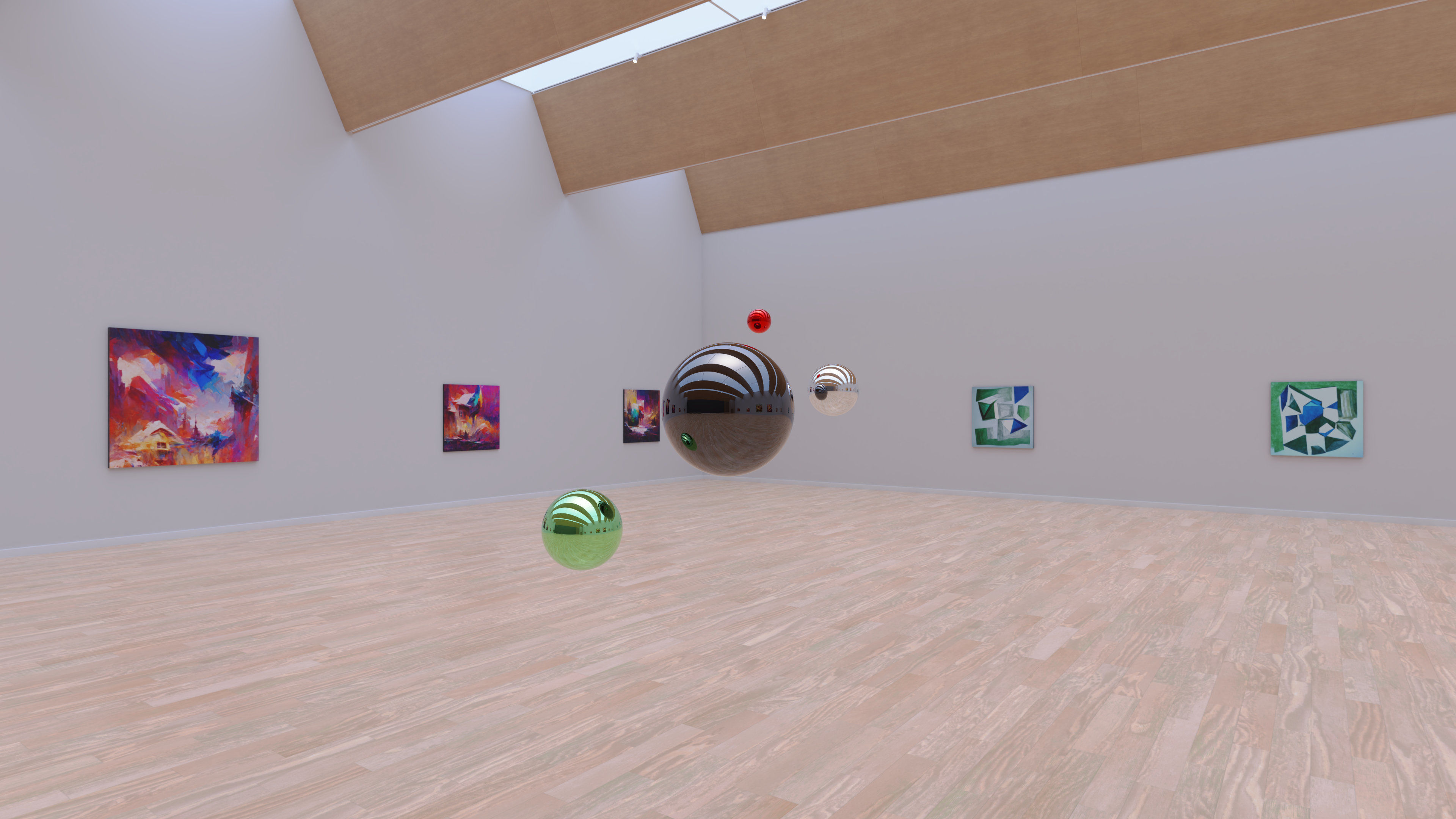 HDRI - Art Museum Gallery Interior 28 - 16384x8192 Texture_18