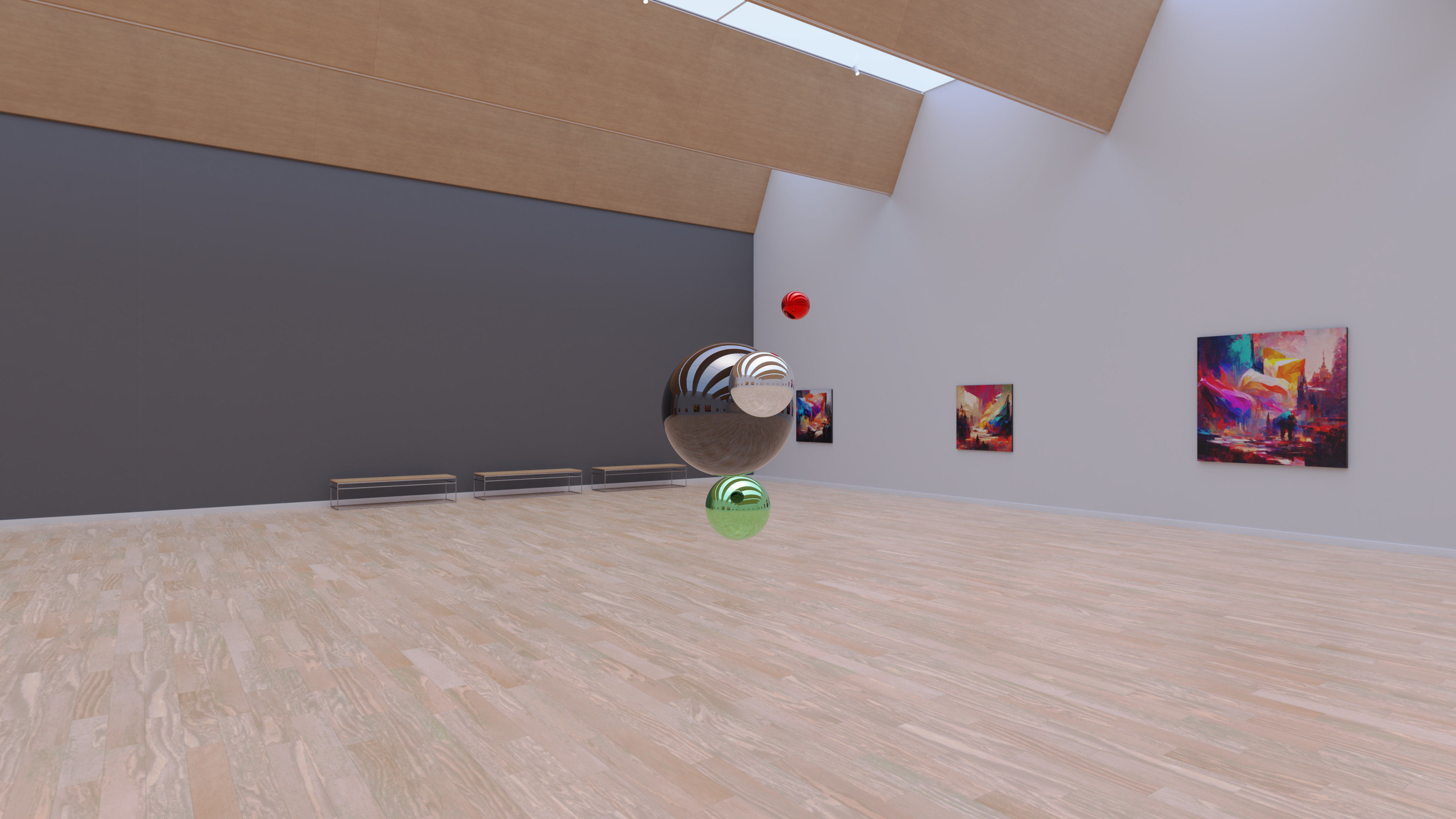 HDRI - Art Museum Gallery Interior 28 - 16384x8192 Texture_4