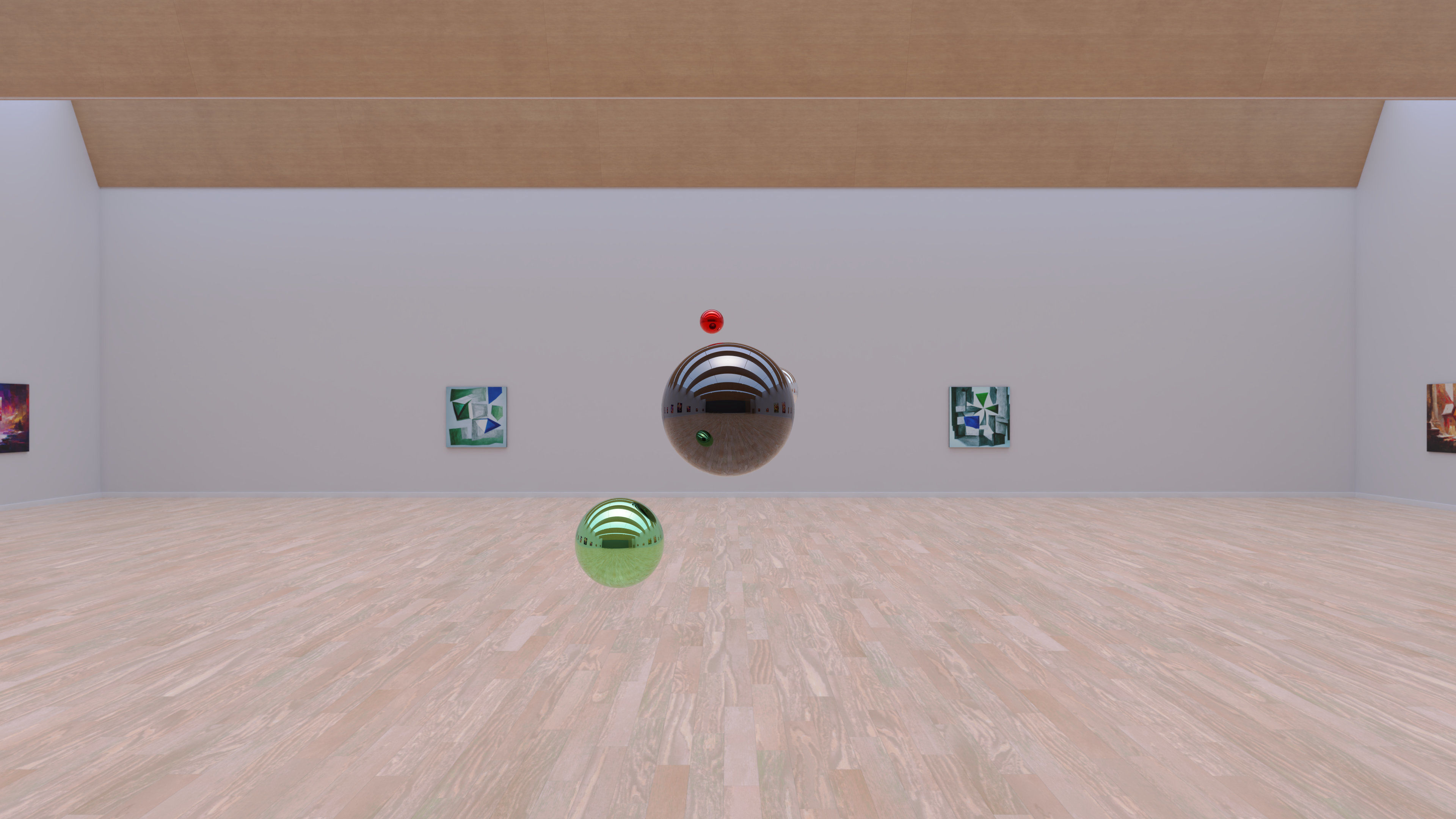 HDRI - Art Museum Gallery Interior 28 - 16384x8192 Texture_16