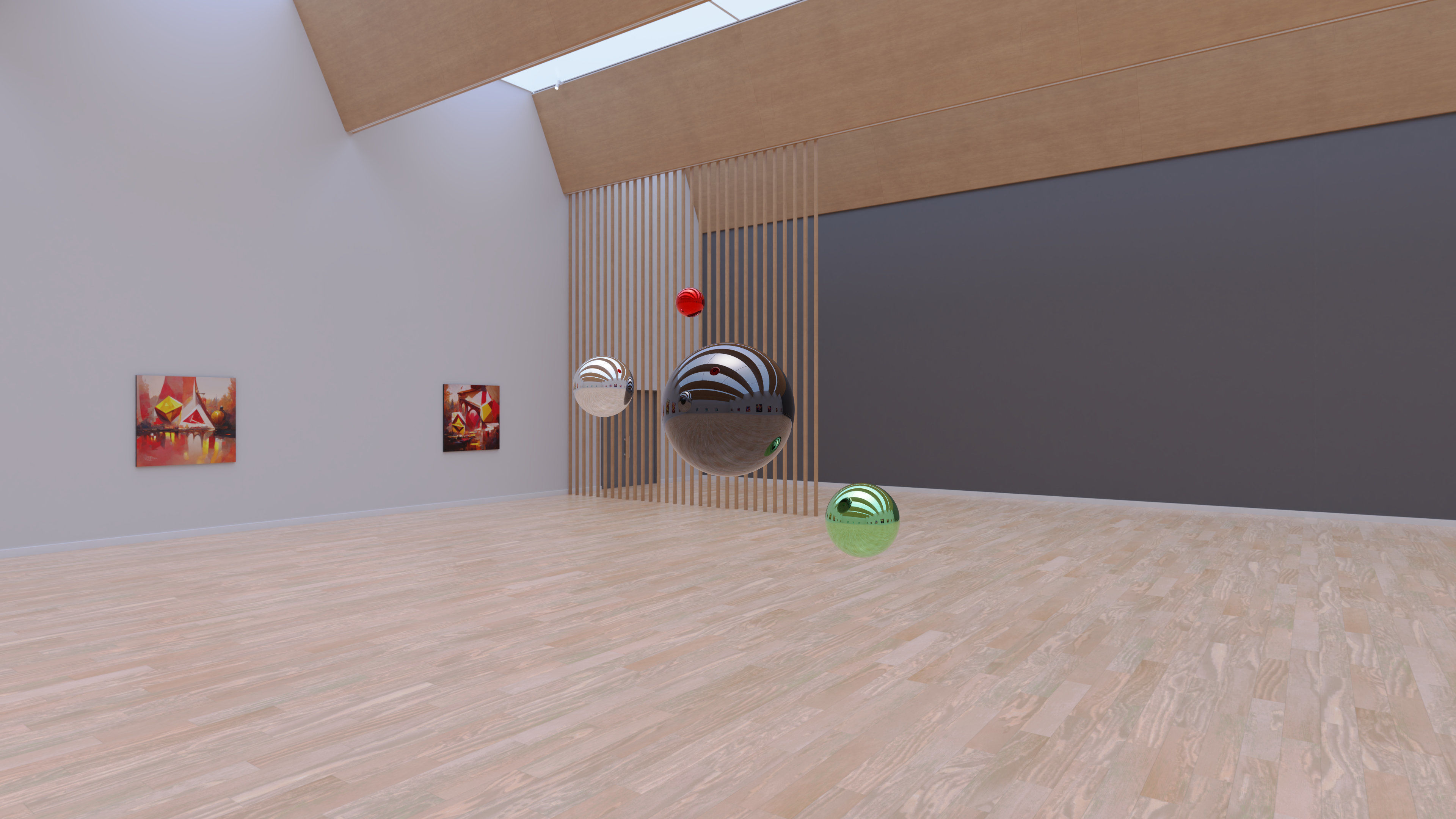 HDRI - Art Museum Gallery Interior 28 - 16384x8192 Texture_8