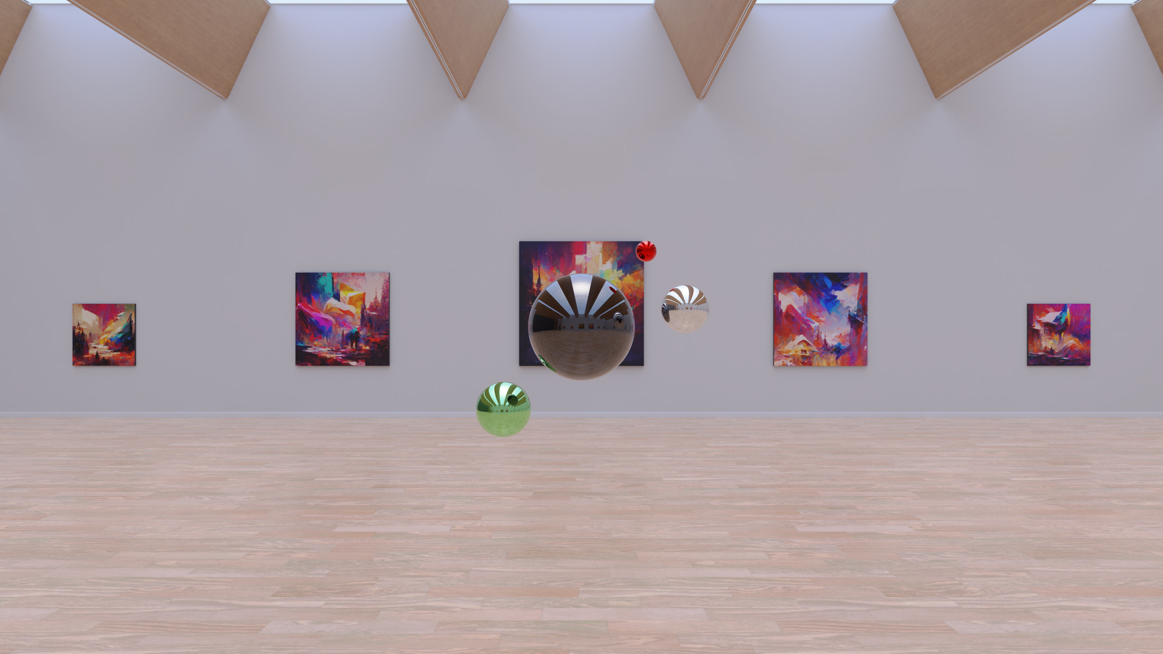 HDRI - Art Museum Gallery Interior 28 - 16384x8192 Texture_1