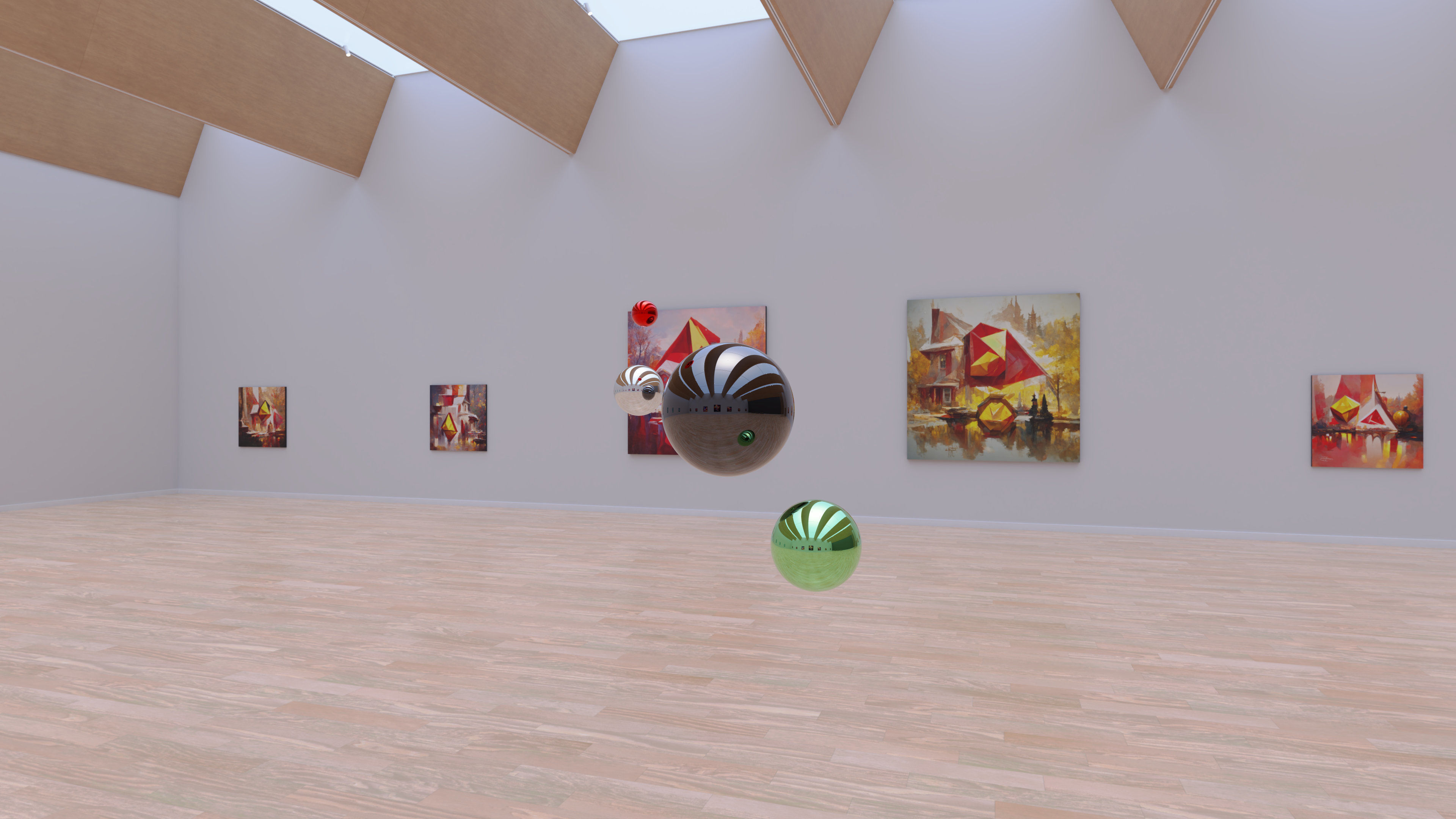 HDRI - Art Museum Gallery Interior 28 - 16384x8192 Texture_12