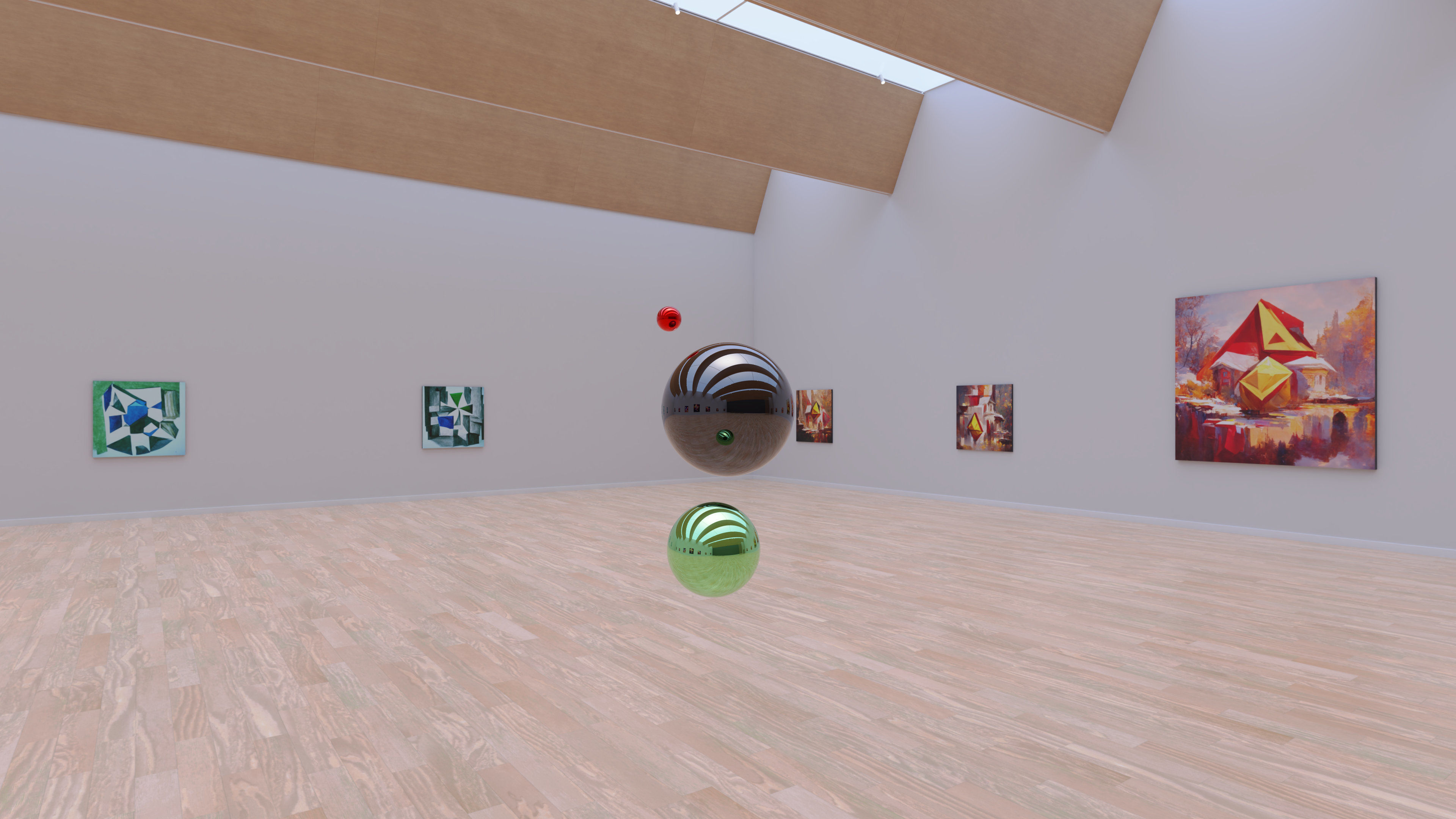 HDRI - Art Museum Gallery Interior 28 - 16384x8192 Texture_14