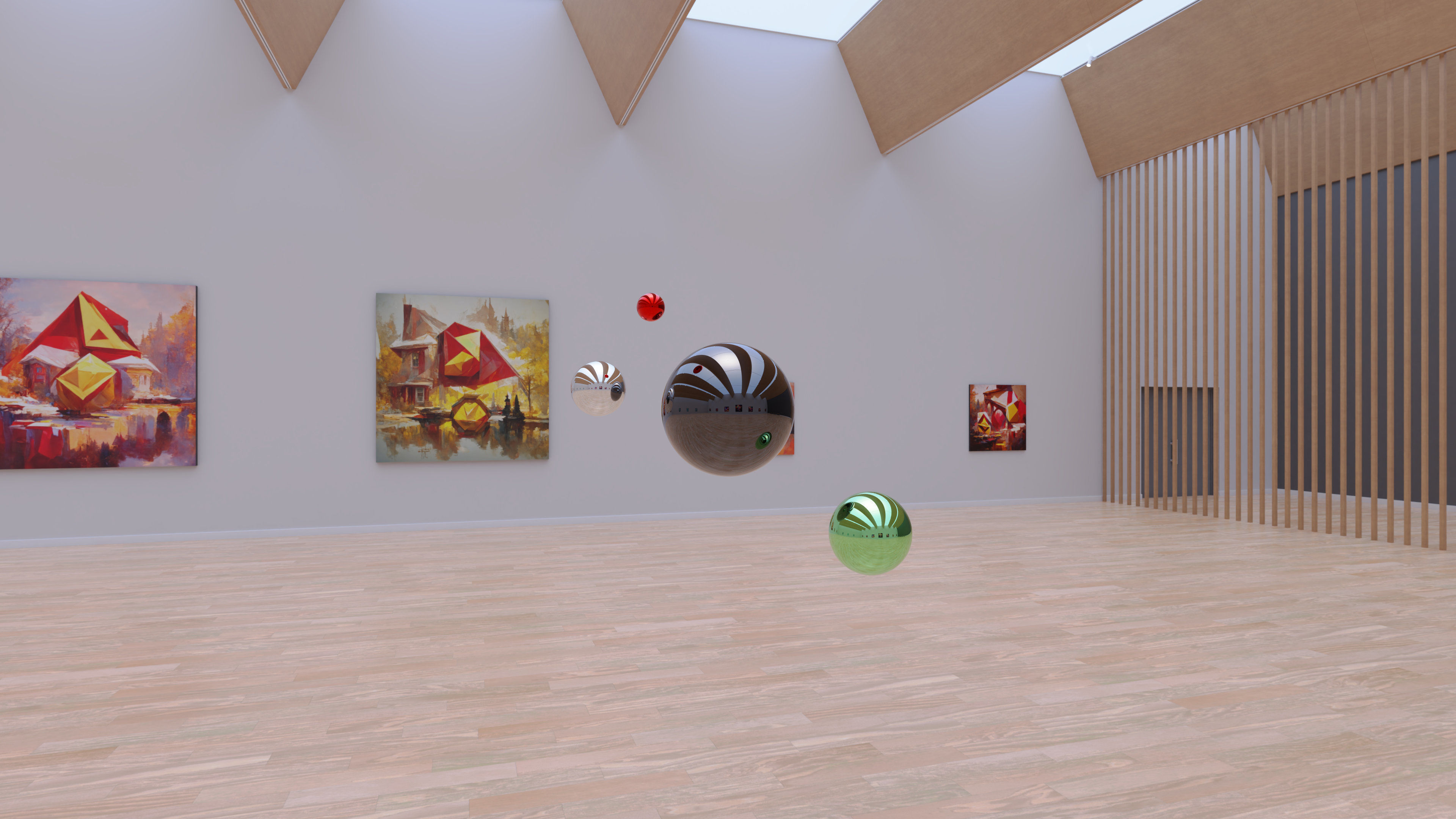 HDRI - Art Museum Gallery Interior 28 - 16384x8192 Texture_10