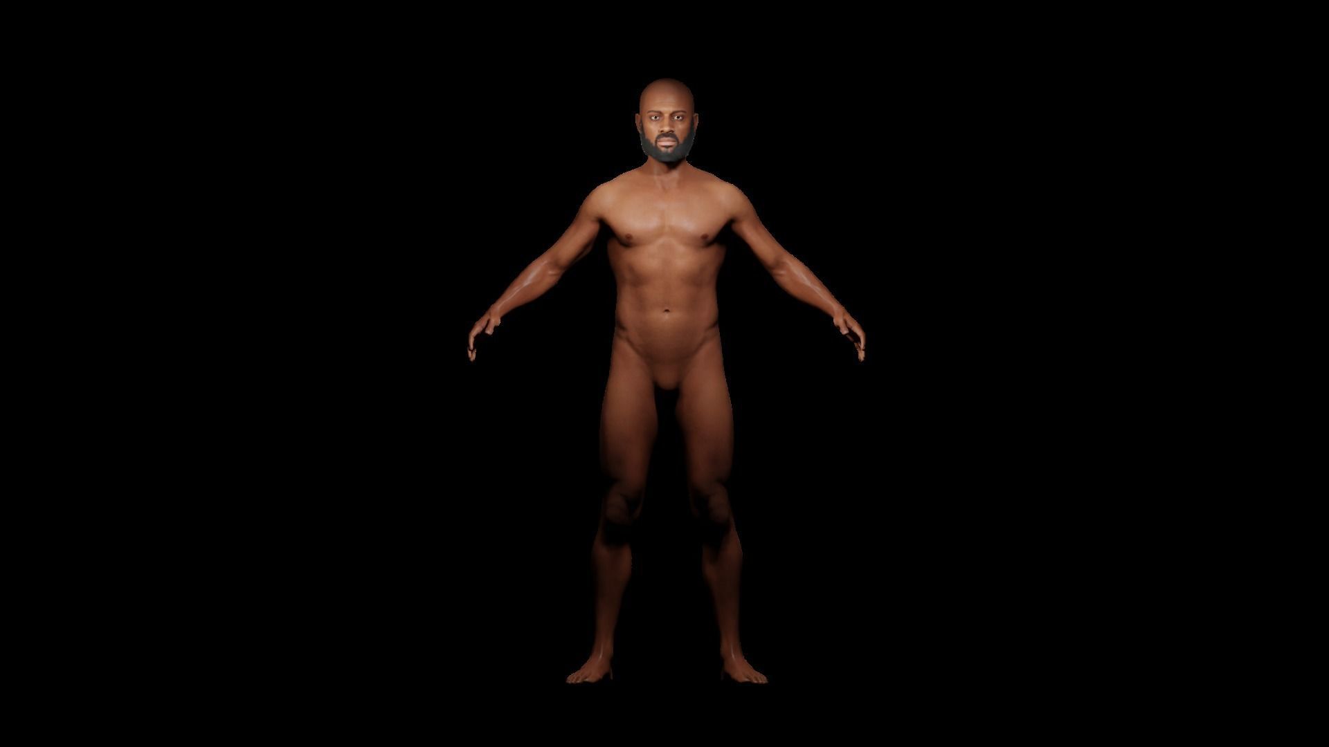 Jack Realistic African Character Rigged 3D model_4