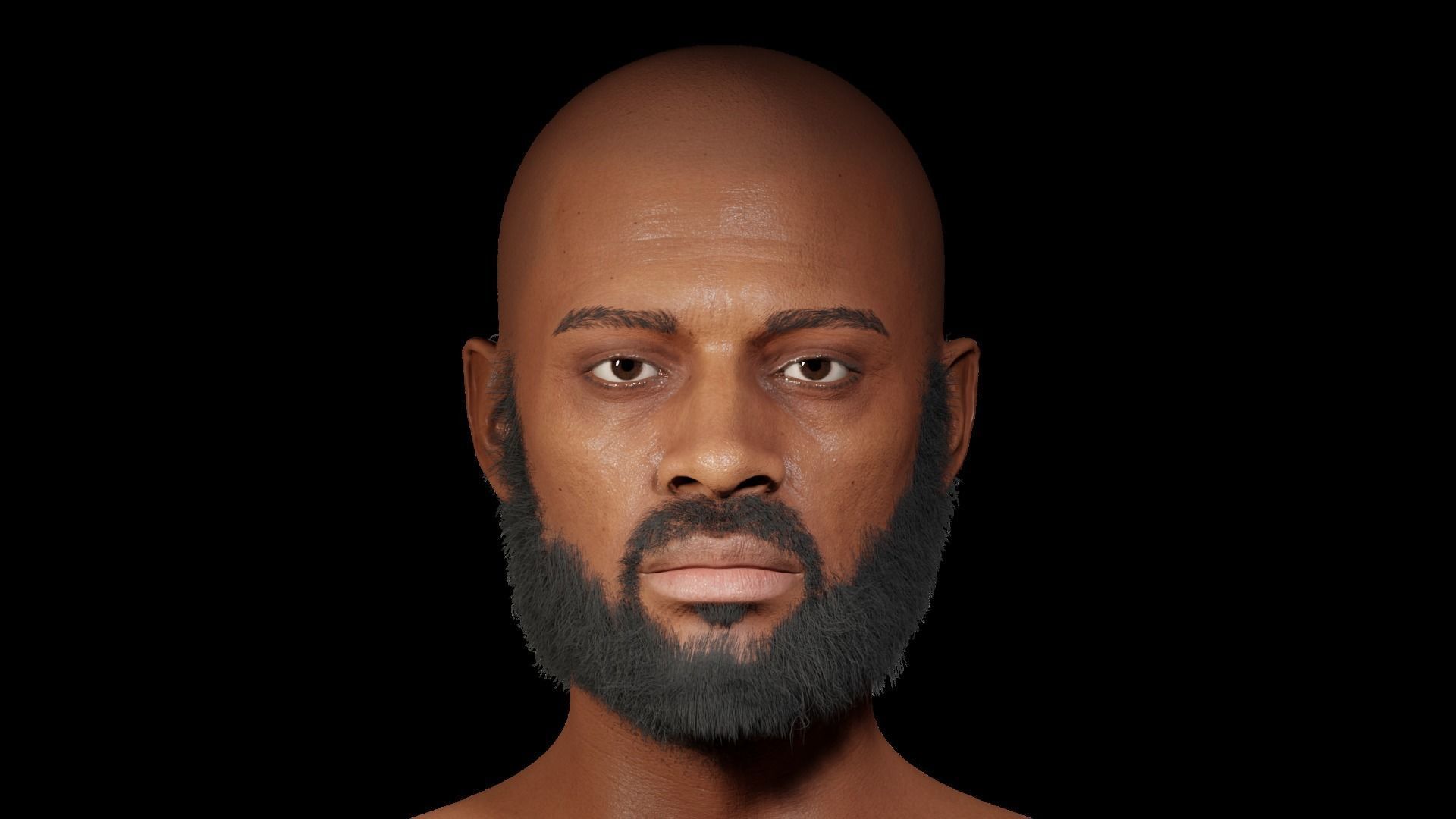 Jack Realistic African Character Rigged 3D model_1