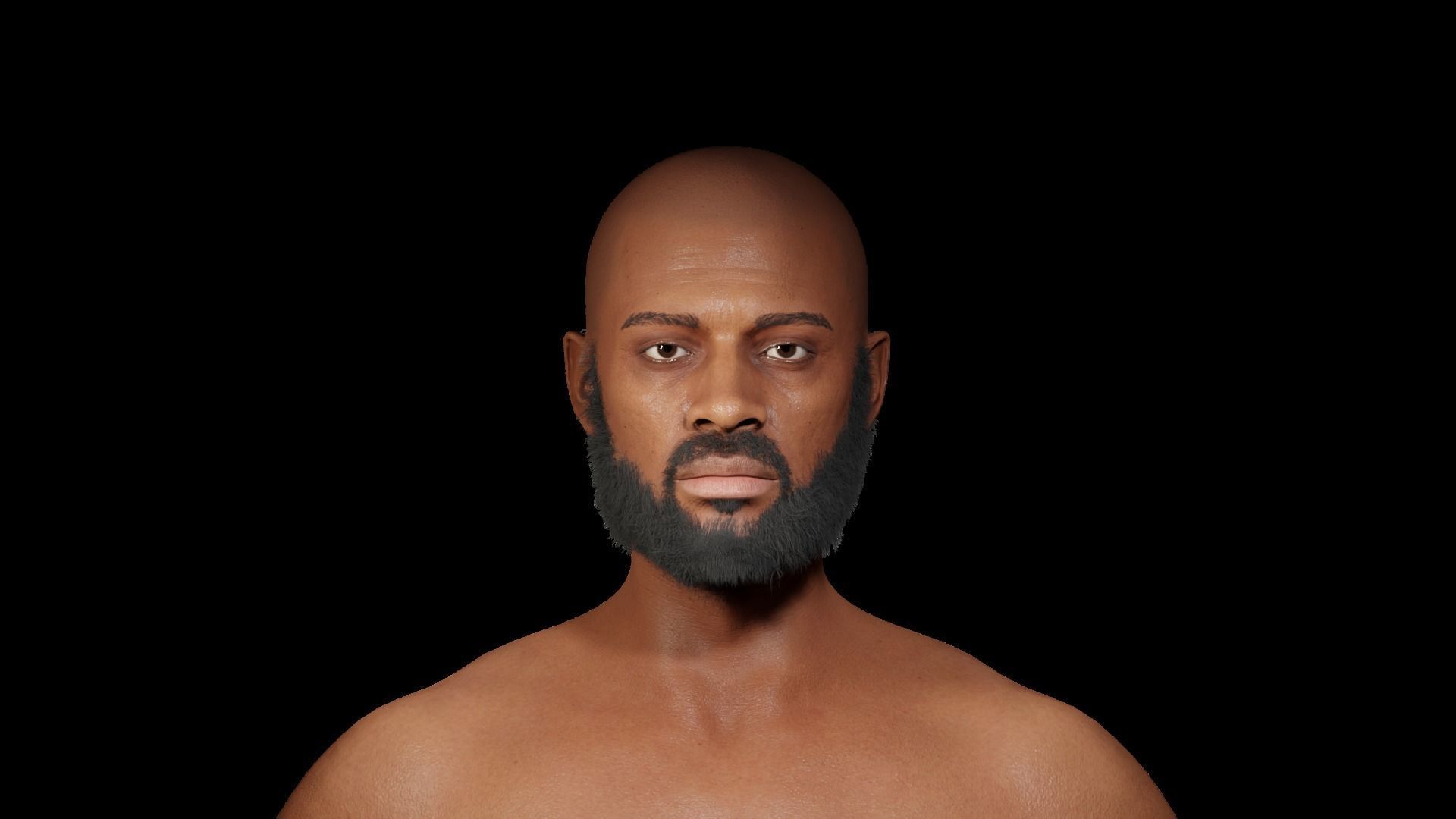 Jack Realistic African Character Rigged 3D model_3