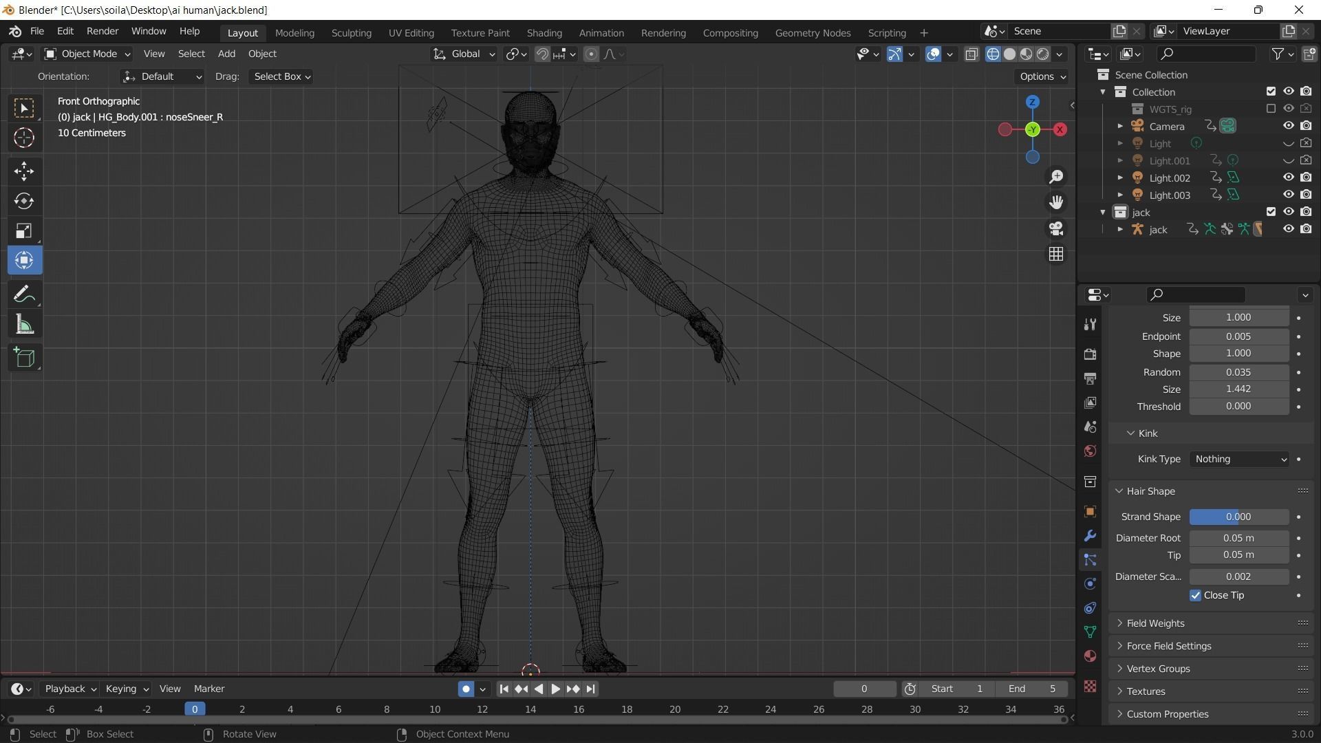 Jack Realistic African Character Rigged 3D model_5