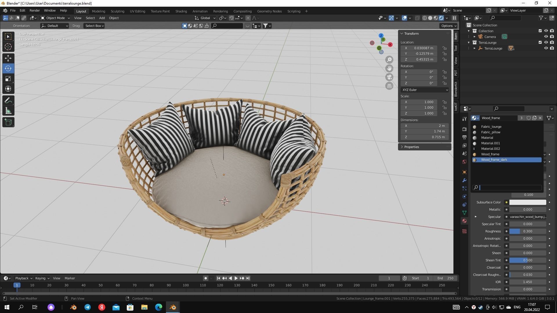 sofa   modern  3D model_6