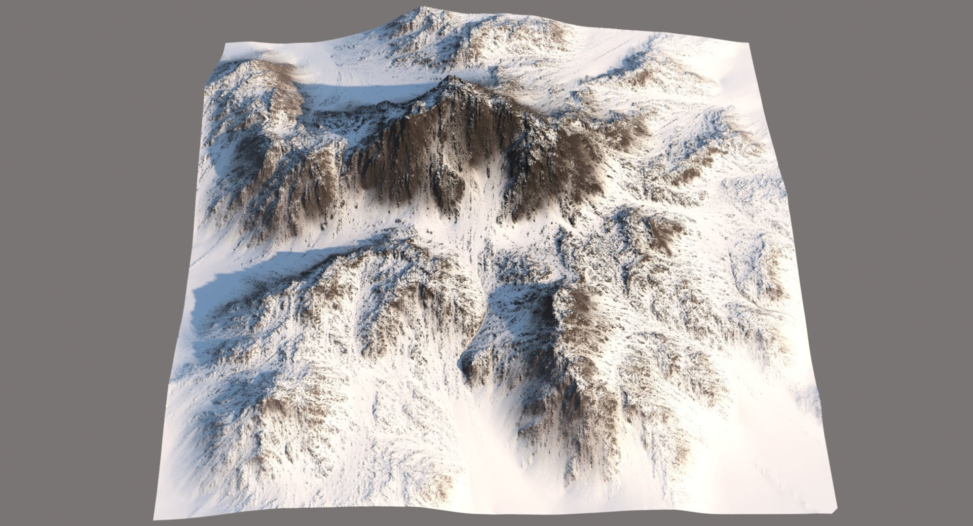Snowy Mountain 1 3D model_6
