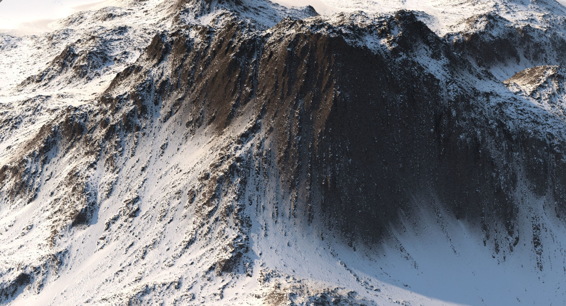 Snowy Mountain 1 3D model_2