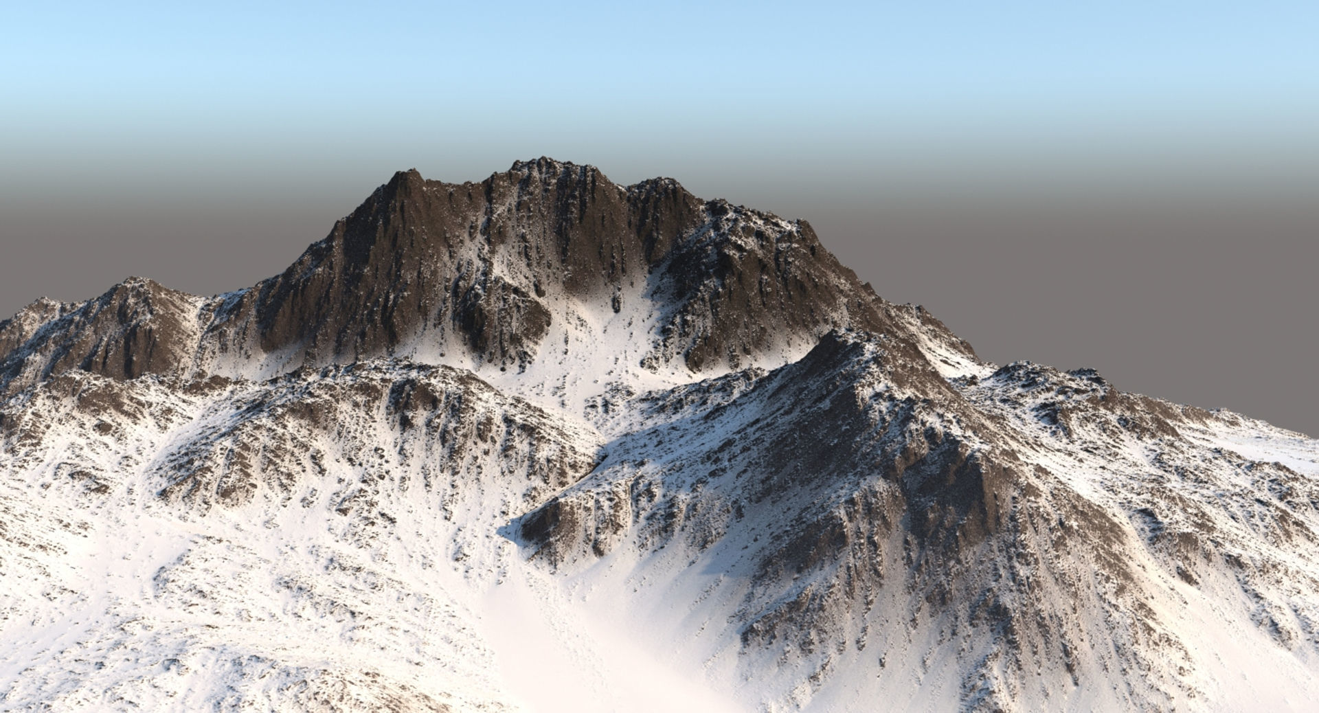 Snowy Mountain 1 3D model_4