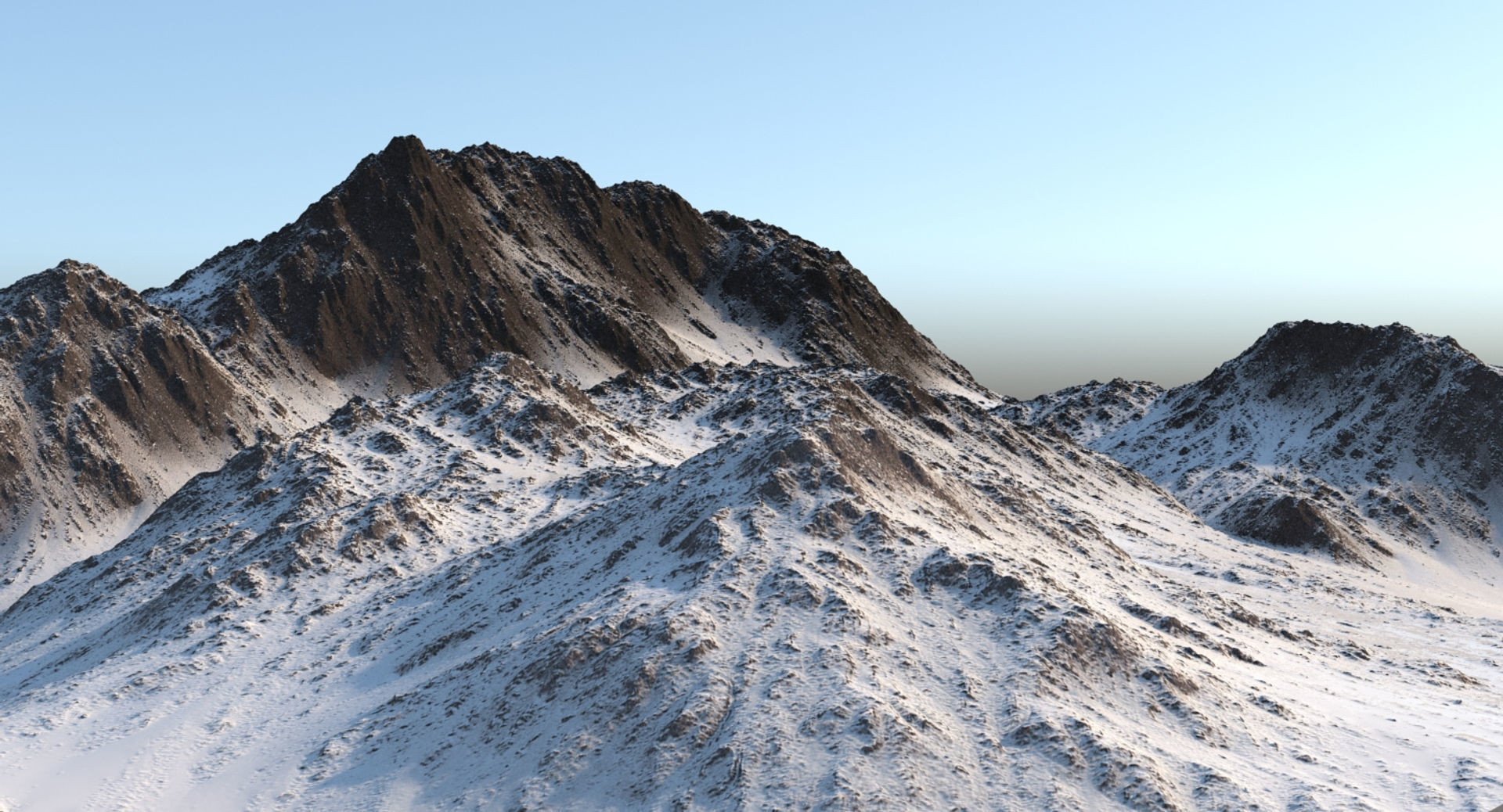 Snowy Mountain 1 3D model_1