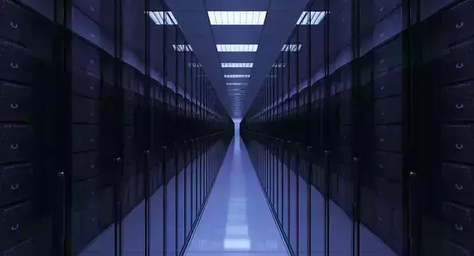 Computer Server Hallway