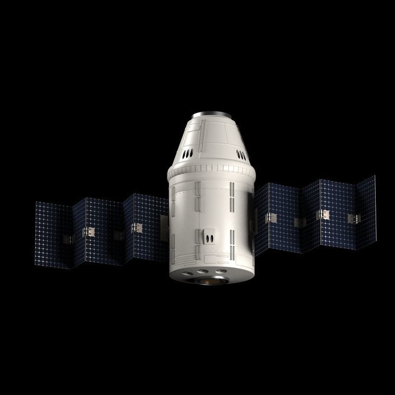 Satellite camera lens 3D model_2