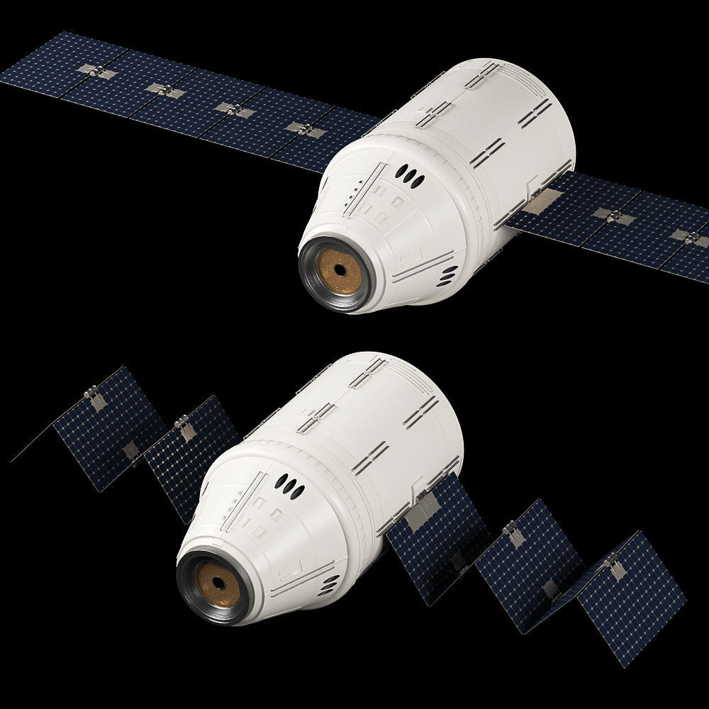 Satellite camera lens 3D model_1