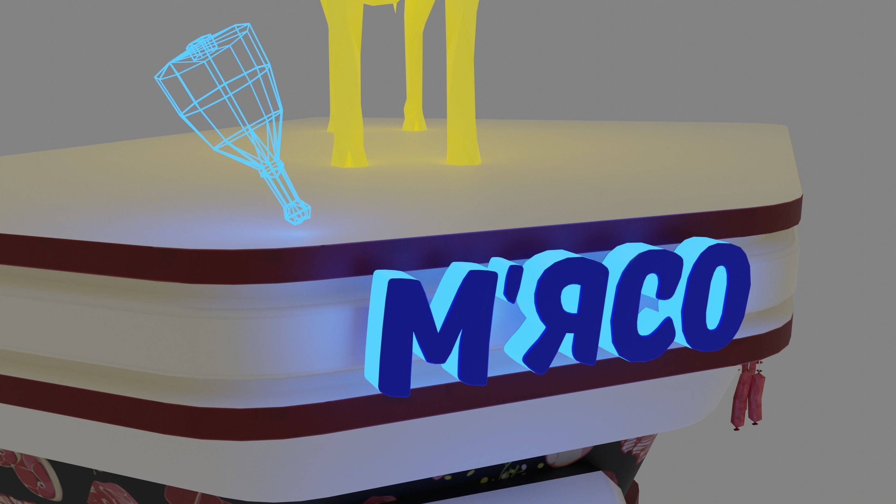 MarketPlace Meat Low-Poly Game Ready PBR Low-poly 3D model_3