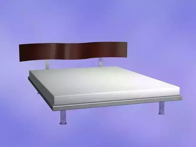 Bed Model frame with wooden headboard