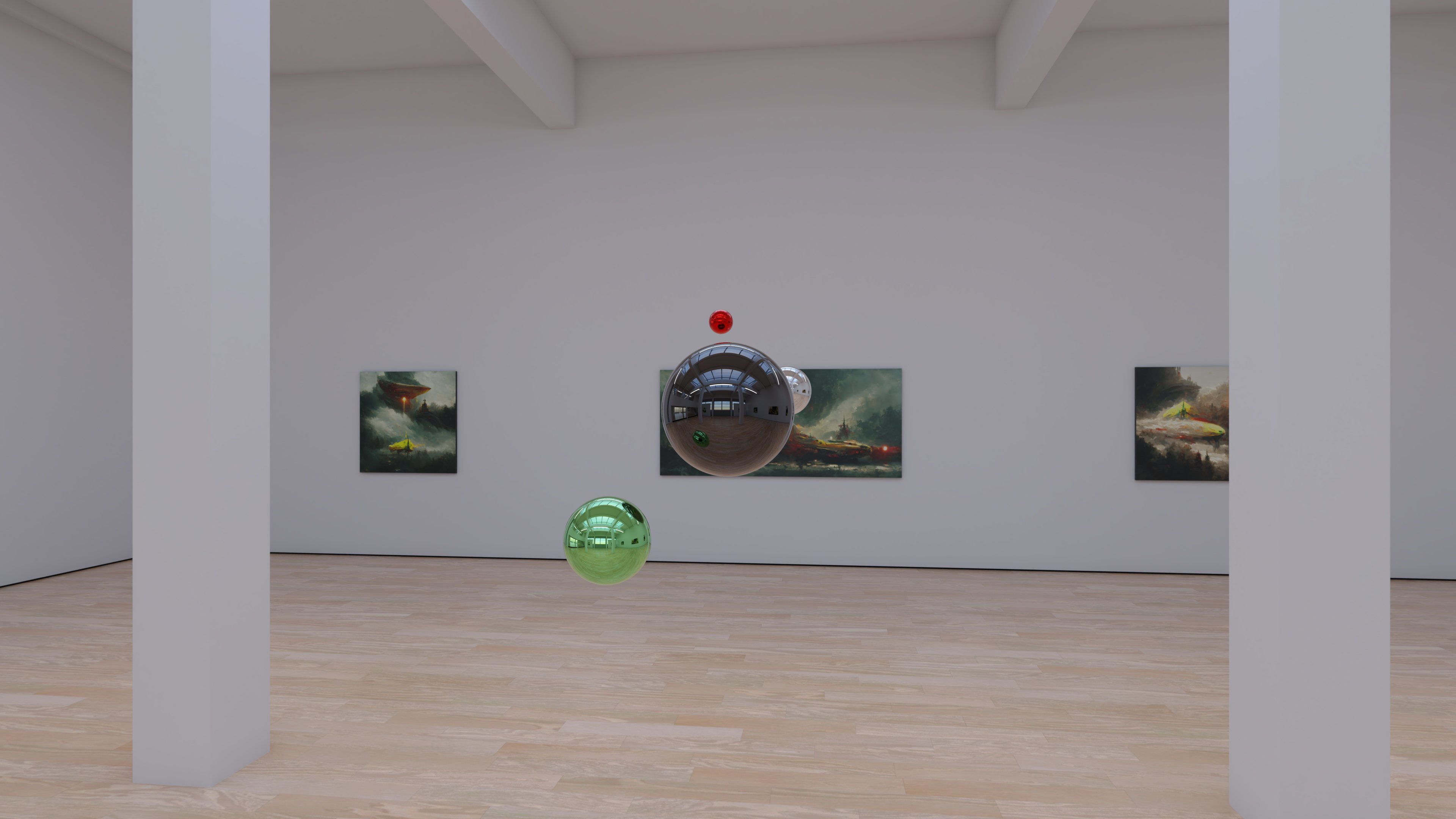 HDRI - Art Museum Gallery Interior 29 v1 - 16384x8192 Texture_18