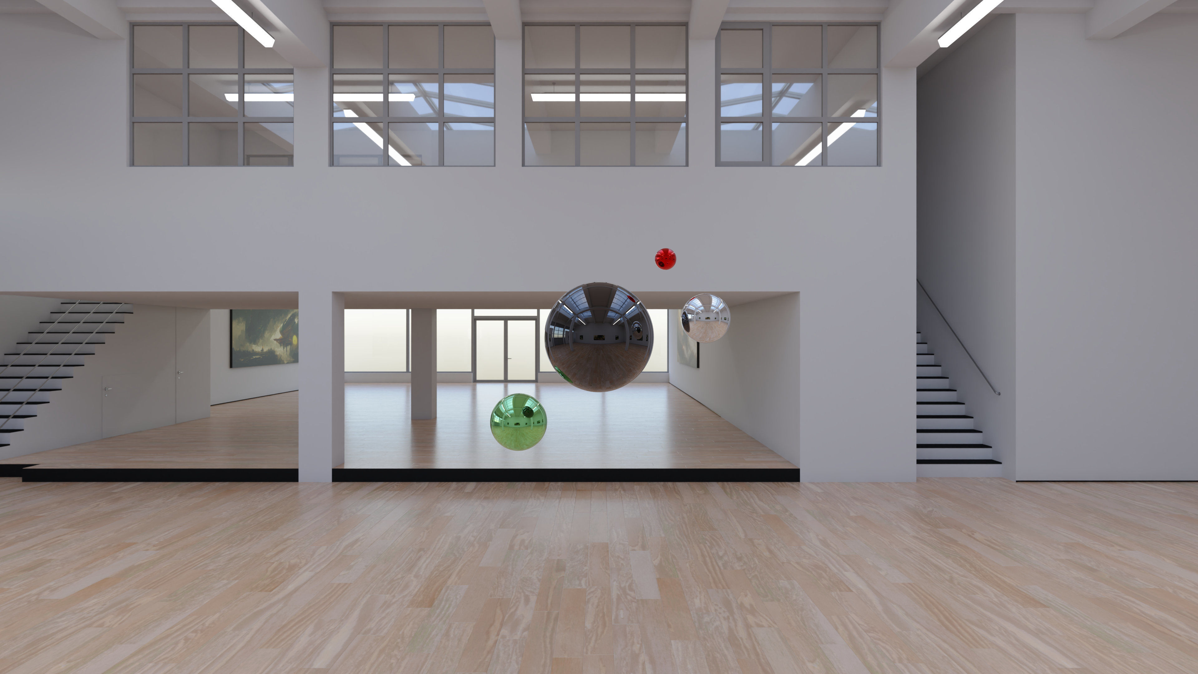 HDRI - Art Museum Gallery Interior 29 v1 - 16384x8192 Texture_8