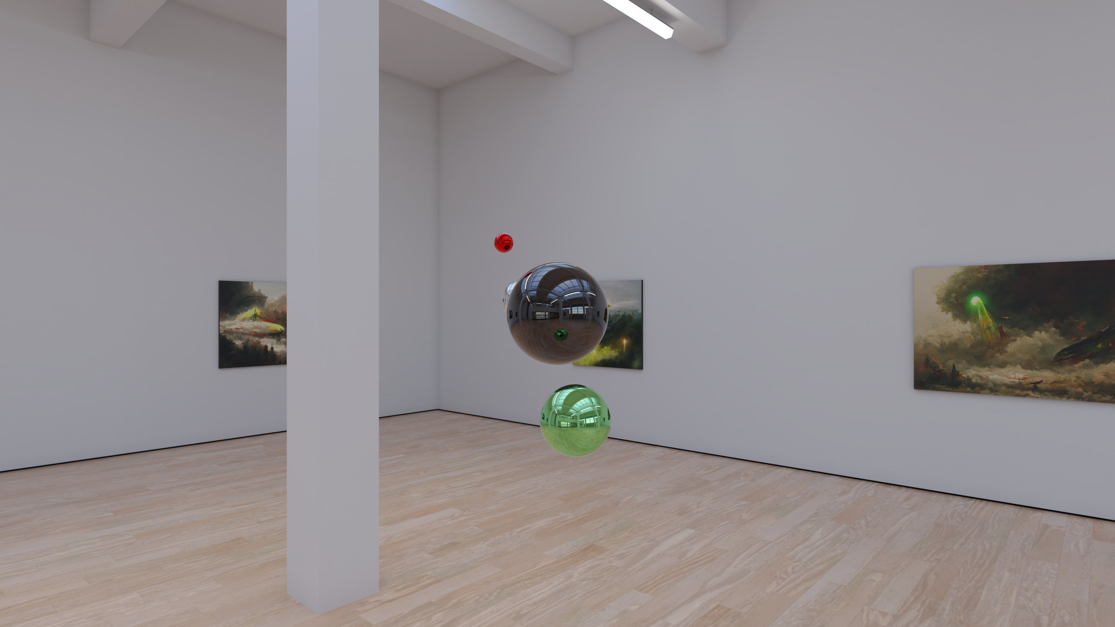 HDRI - Art Museum Gallery Interior 29 v1 - 16384x8192 Texture_16