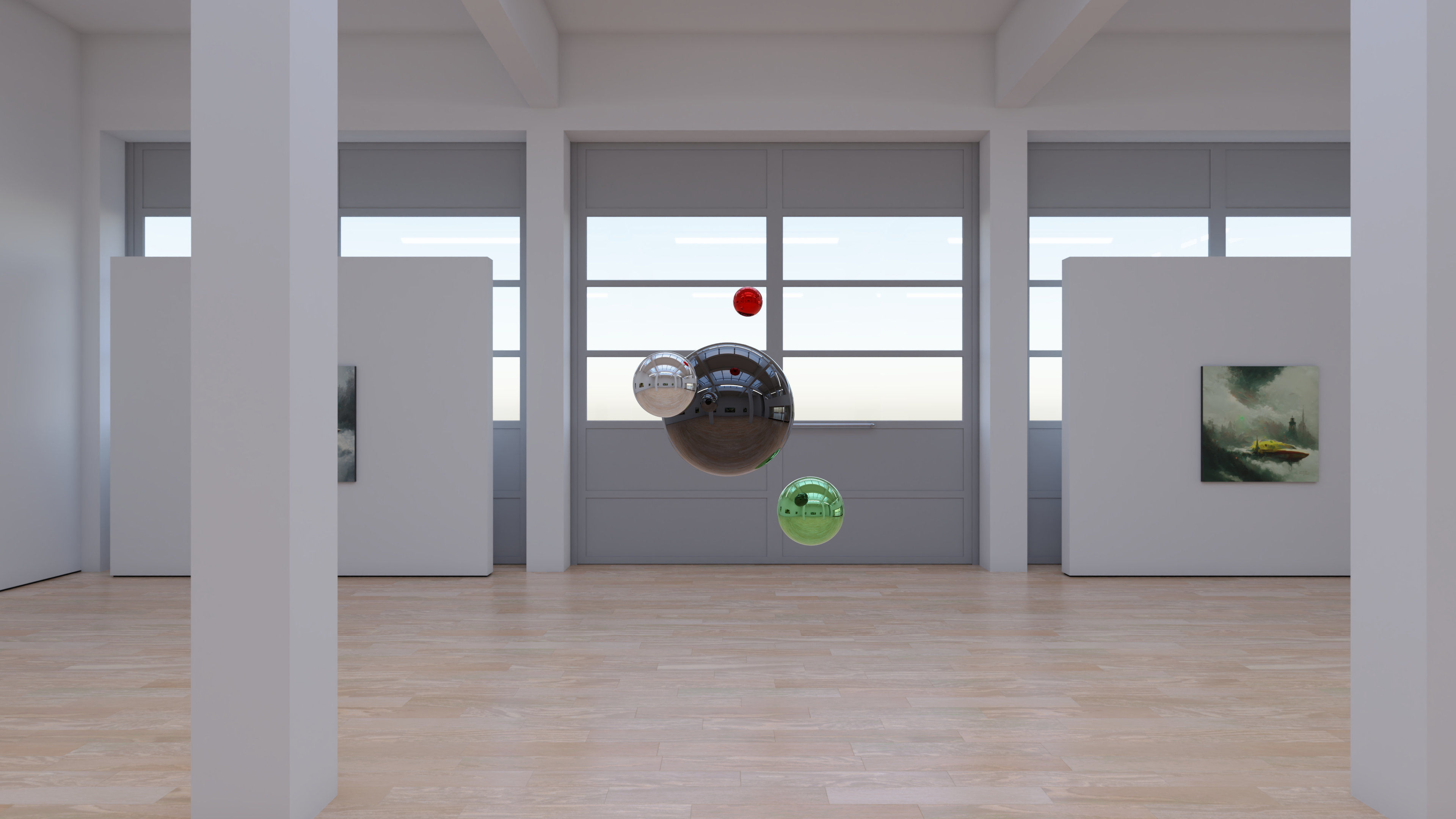 HDRI - Art Museum Gallery Interior 29 v1 - 16384x8192 Texture_6