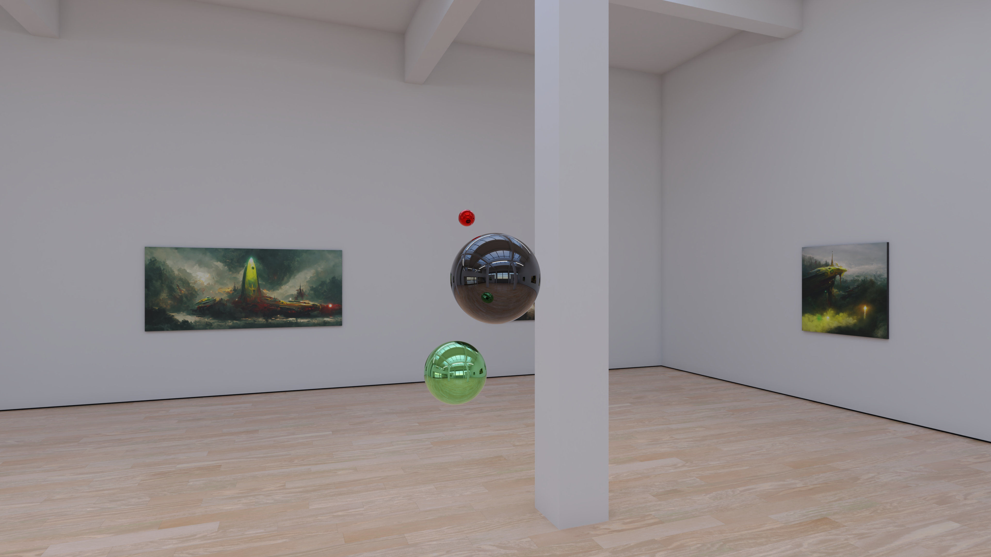 HDRI - Art Museum Gallery Interior 29 v1 - 16384x8192 Texture_17