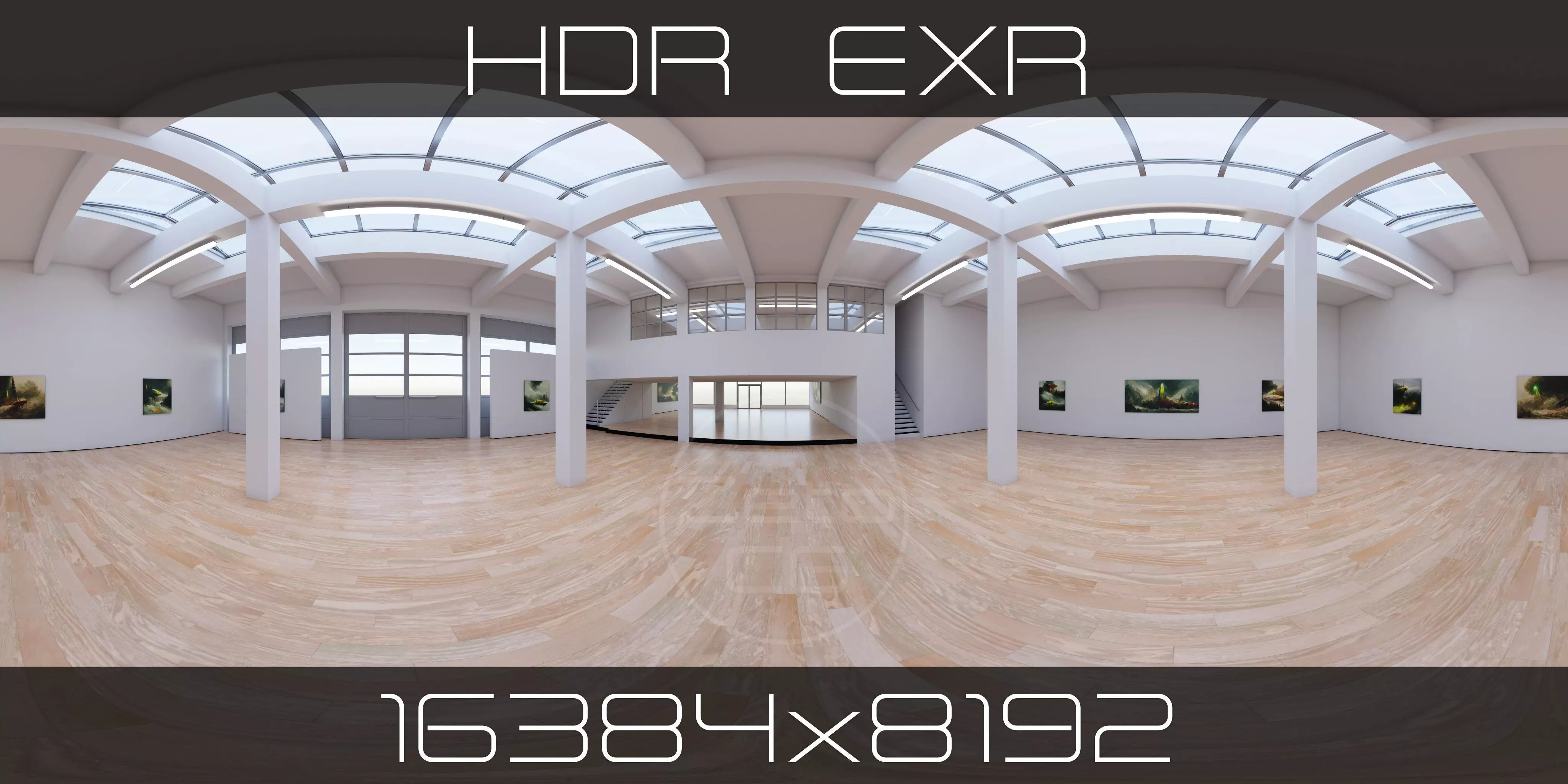 HDRI - Art Museum Gallery Interior 29 v1 - 16384x8192 Texture_0