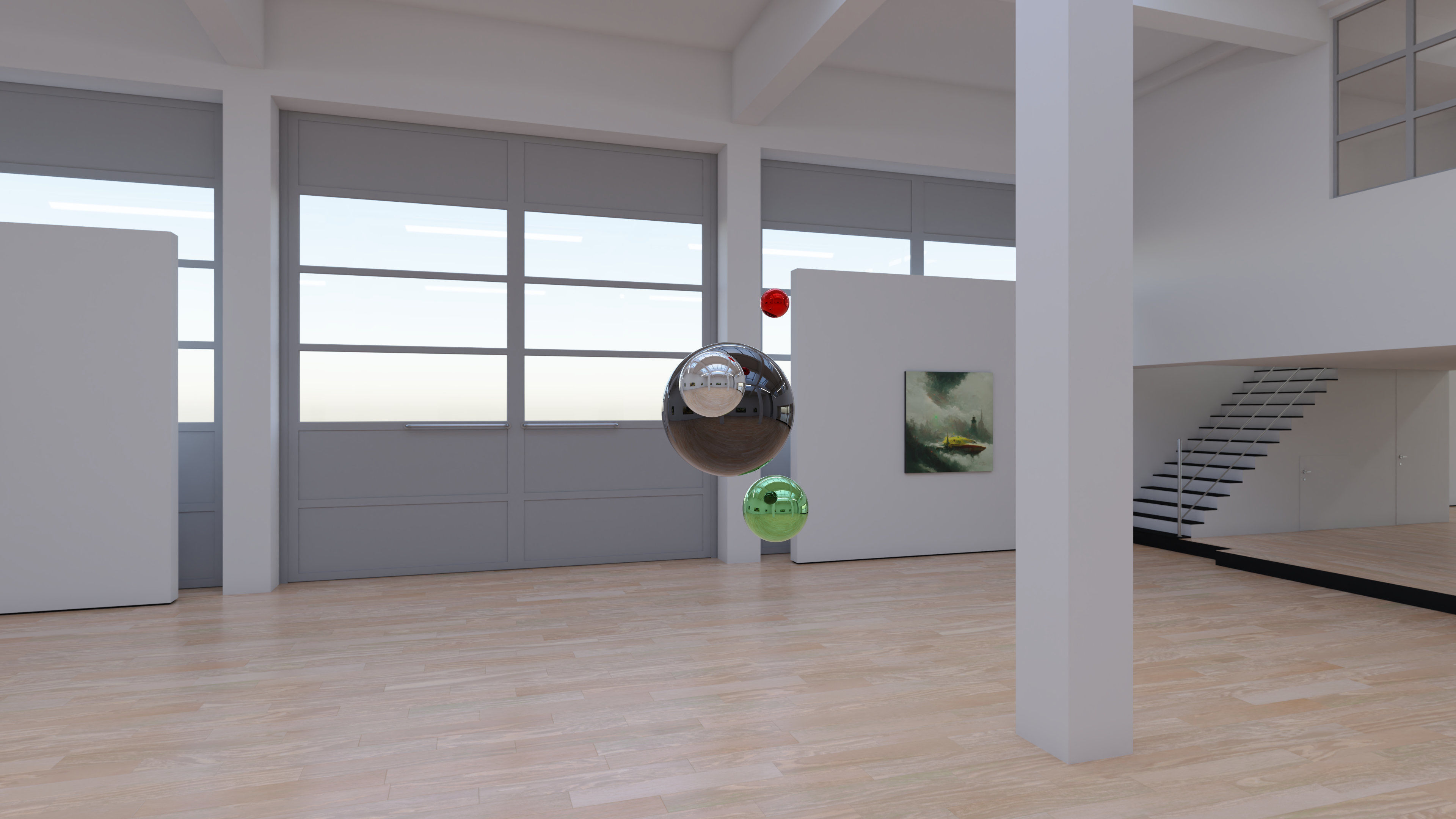 HDRI - Art Museum Gallery Interior 29 v1 - 16384x8192 Texture_5