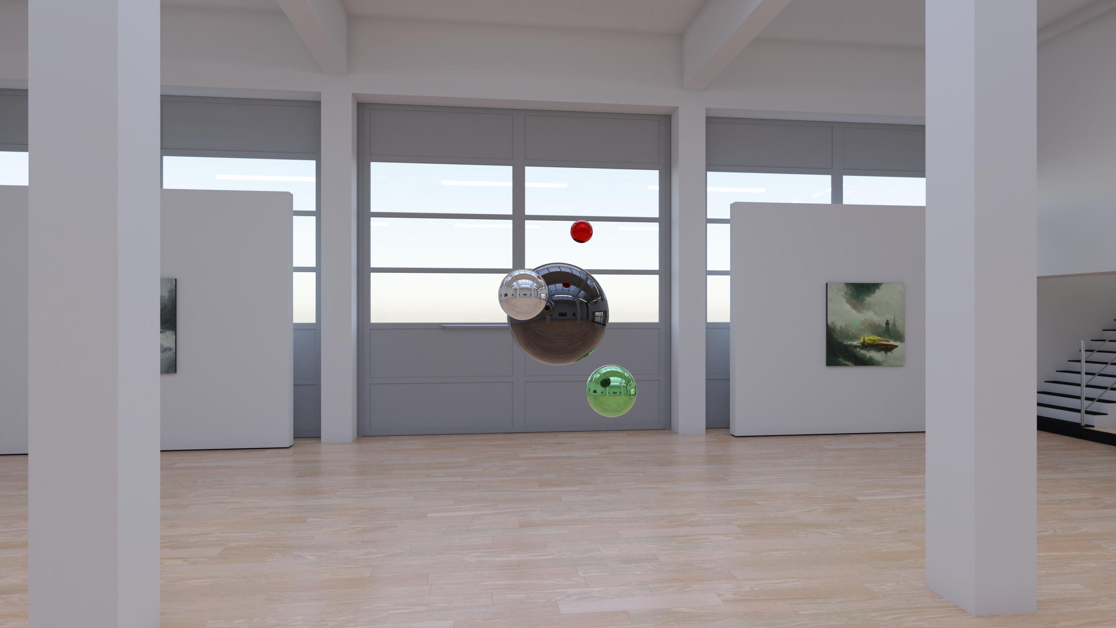 HDRI - Art Museum Gallery Interior 29 v1 - 16384x8192 Texture_11