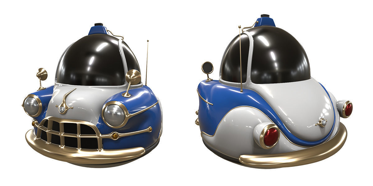 Stylized car 3d model Low-poly 3D model_3