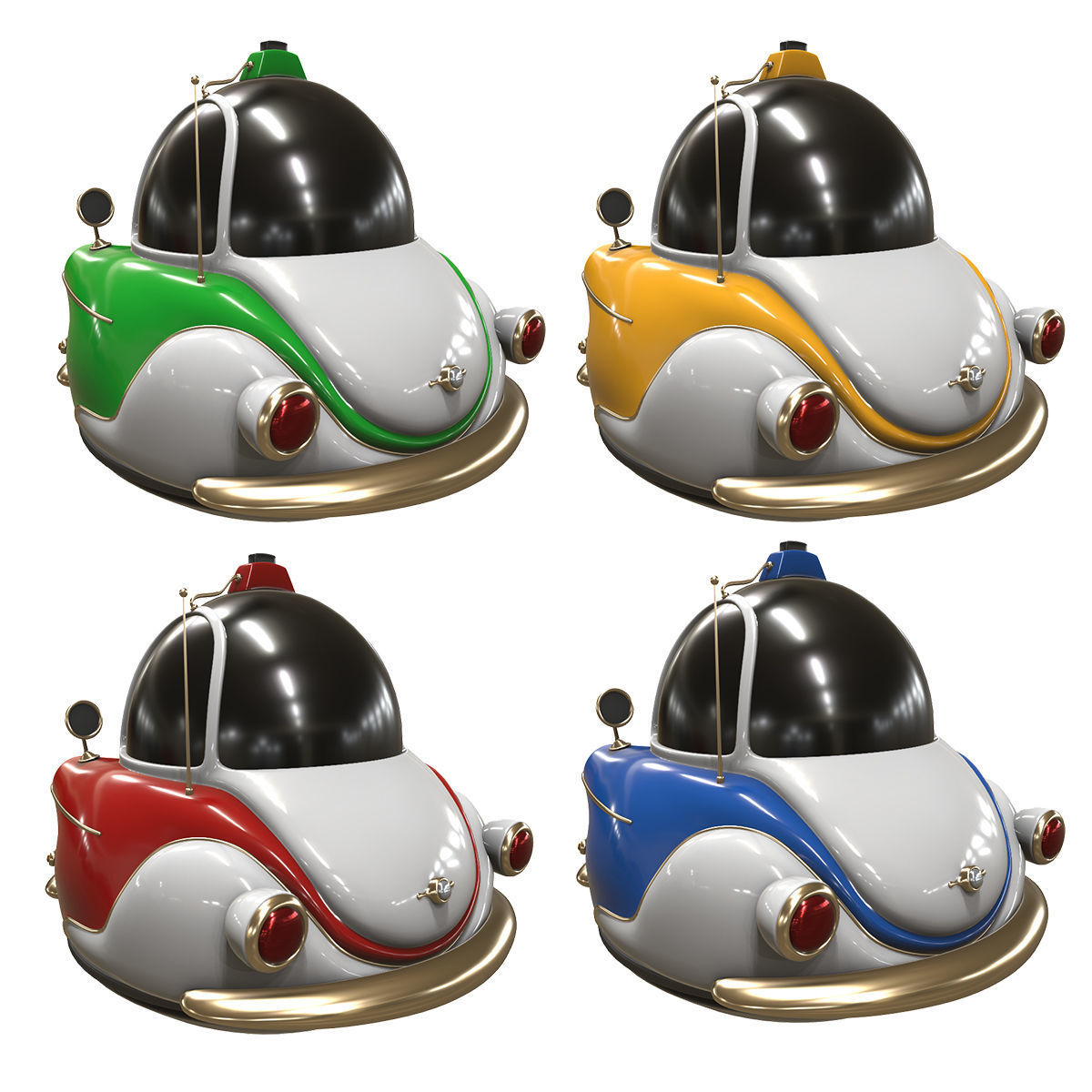 Stylized car 3d model Low-poly 3D model_1