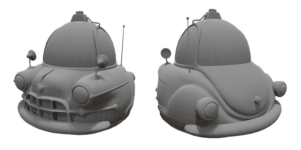 Stylized car 3d model Low-poly 3D model_6