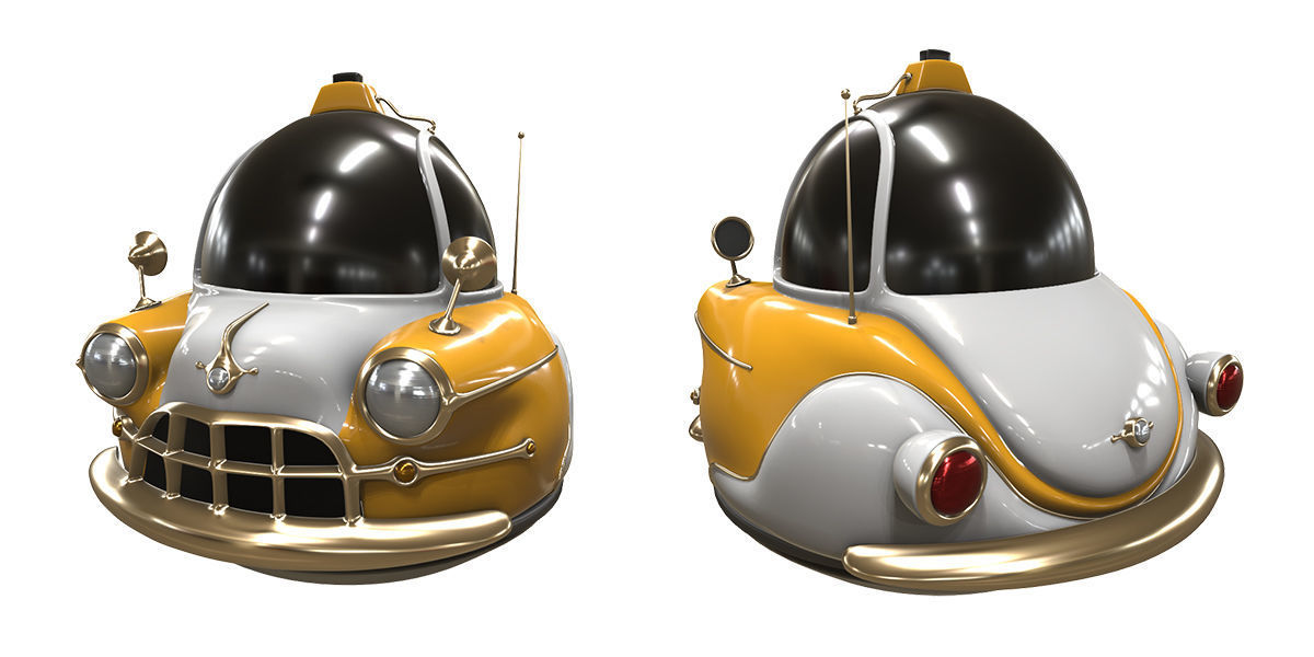 Stylized car 3d model Low-poly 3D model_5