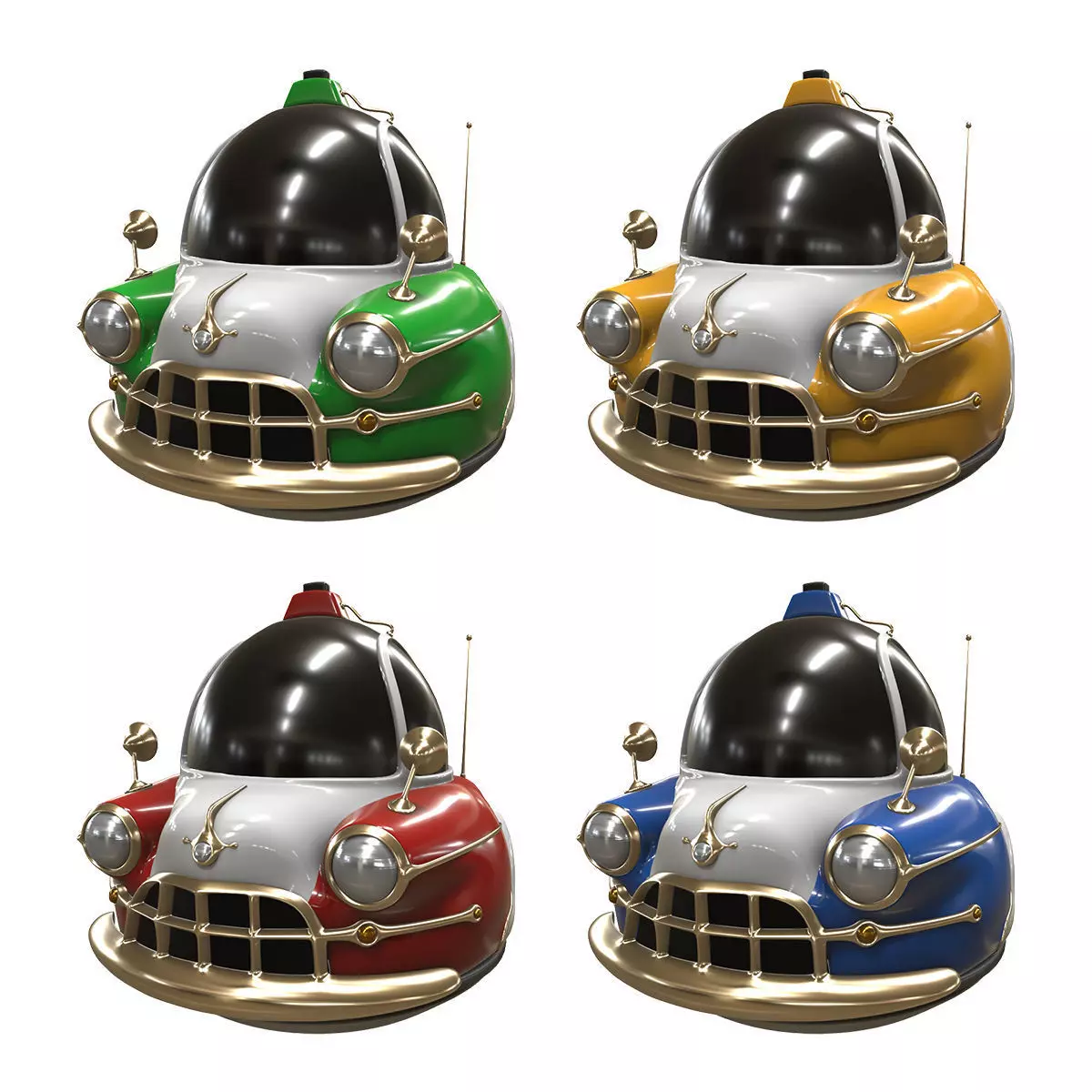 Stylized car 3d model Low-poly 3D model_0