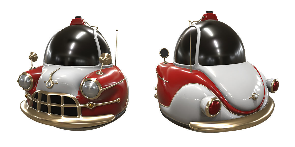 Stylized car 3d model Low-poly 3D model_2