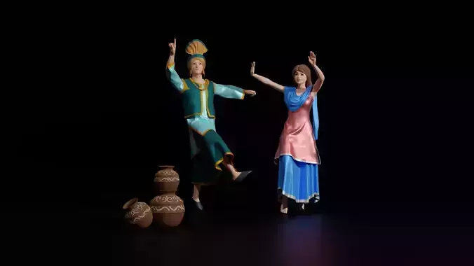 Indian male and female characters