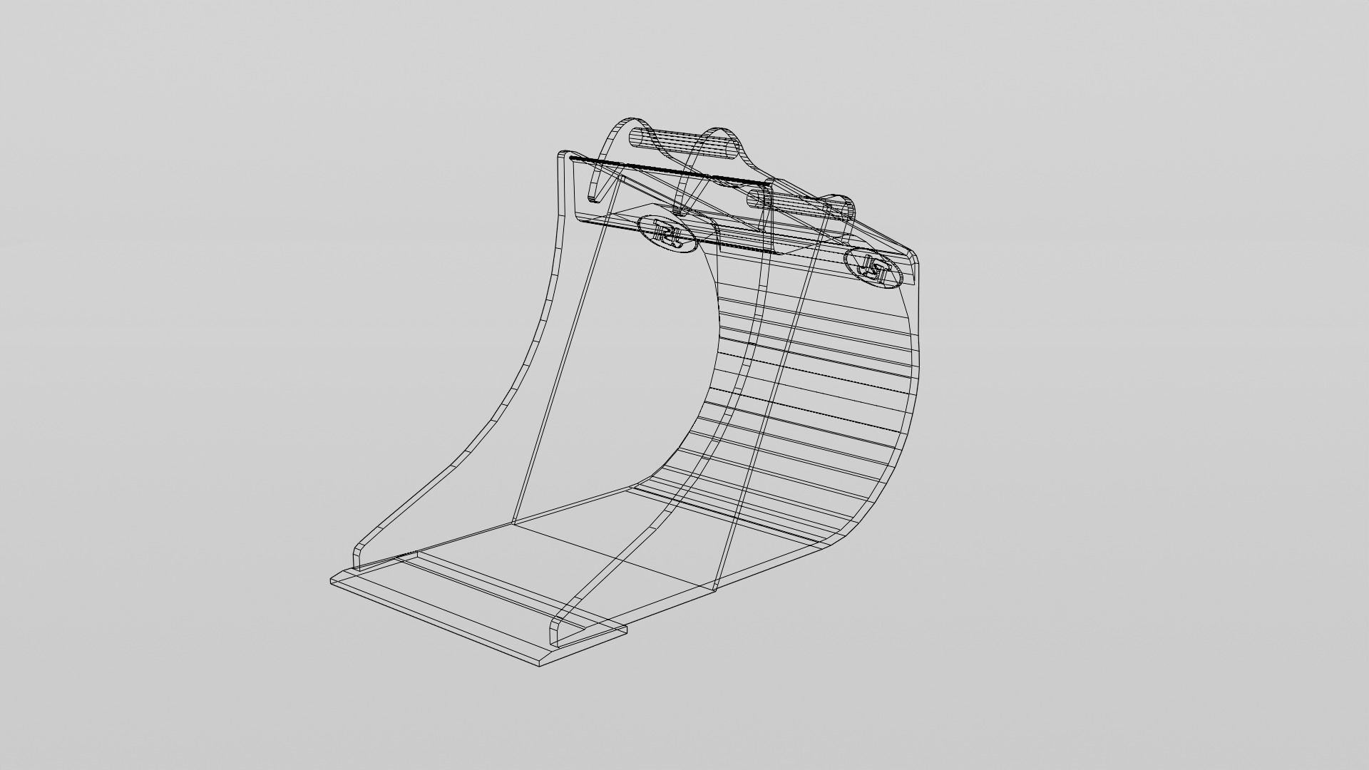 JST Nordic Line 20-25 Ton Sewerage Bucket Low-poly 3D model_8