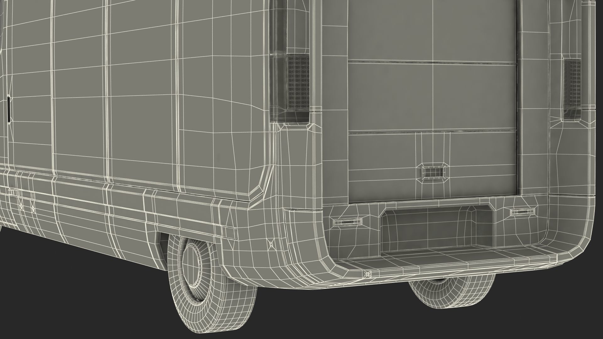Electric Delivery Van Rigged 3D model_62