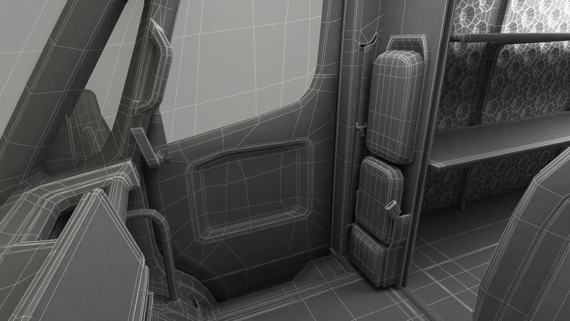 Electric Delivery Van Rigged 3D model_65