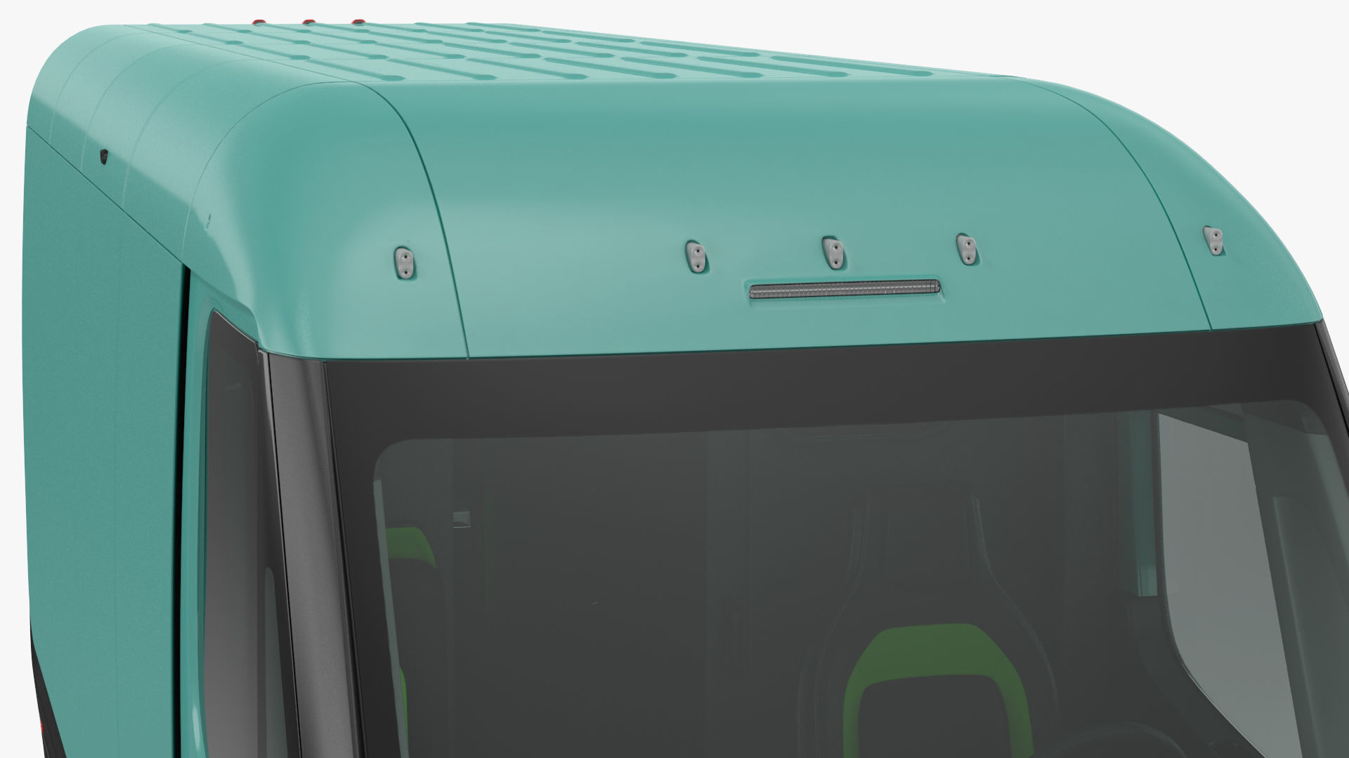 Electric Delivery Van Rigged 3D model_29