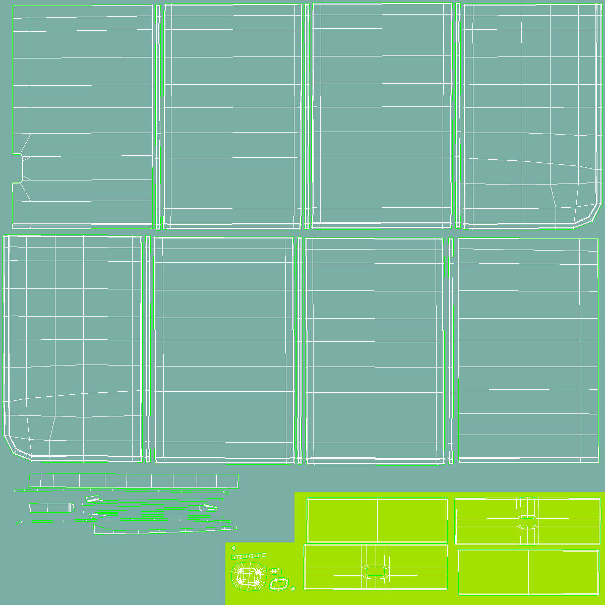 Electric Delivery Van Rigged 3D model_55