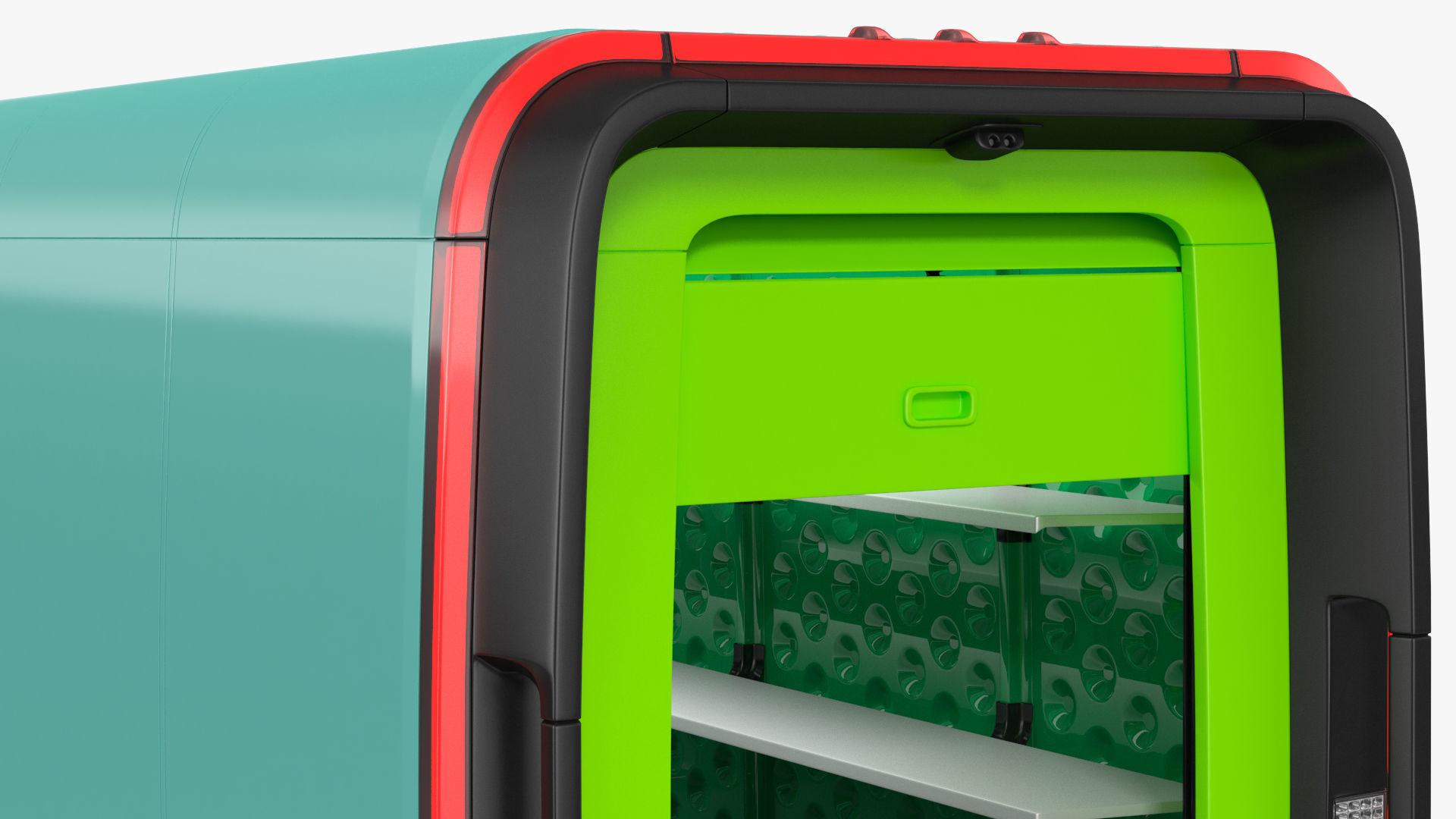 Electric Delivery Van Rigged 3D model_33