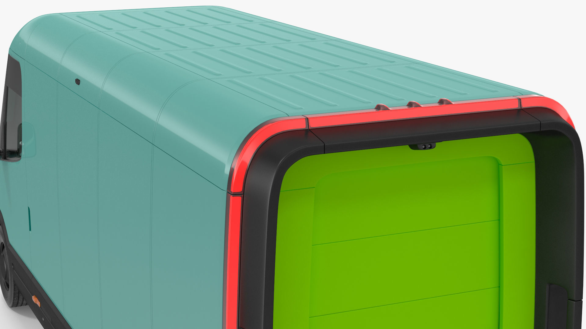 Electric Delivery Van Rigged 3D model_30