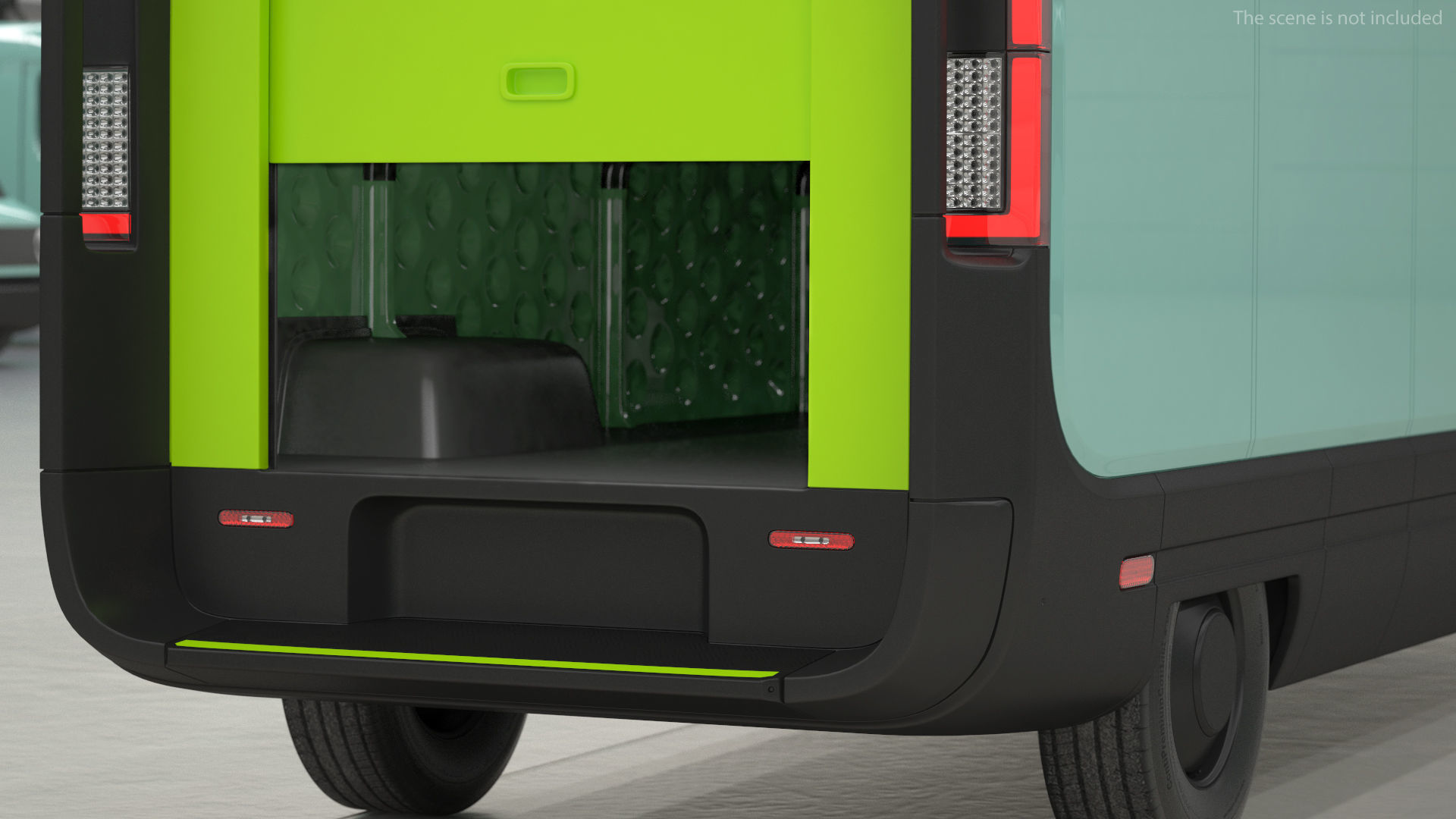 Electric Delivery Van Rigged 3D model_17