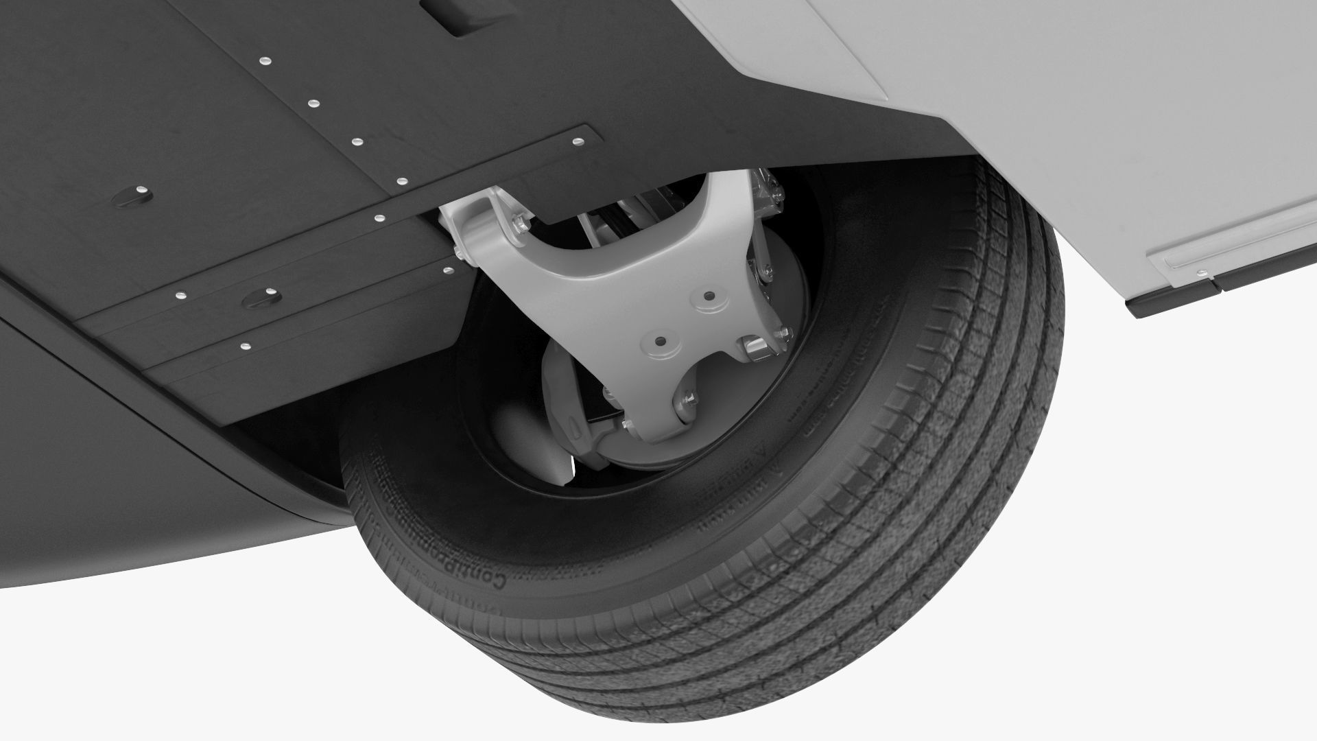 Electric Delivery Van Rigged 3D model_27