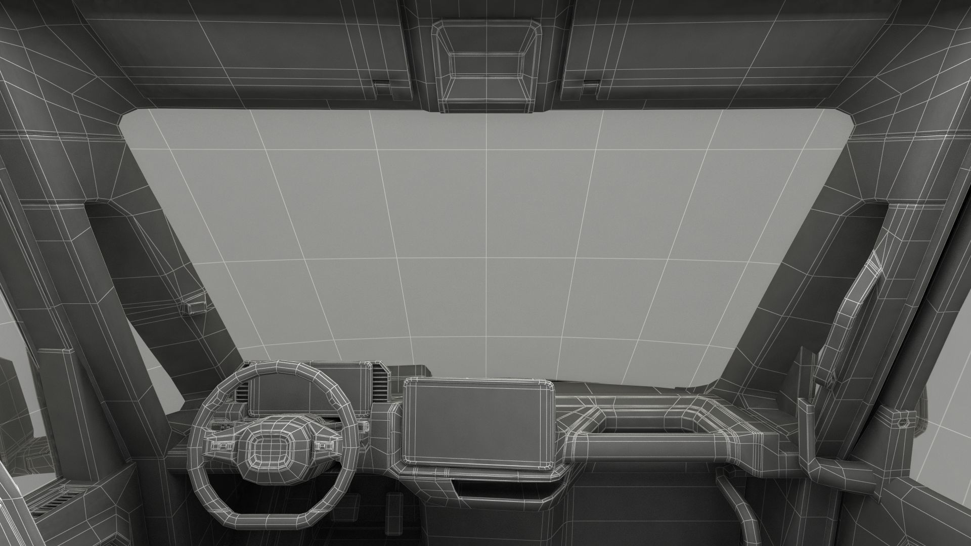 Electric Delivery Van Rigged 3D model_63