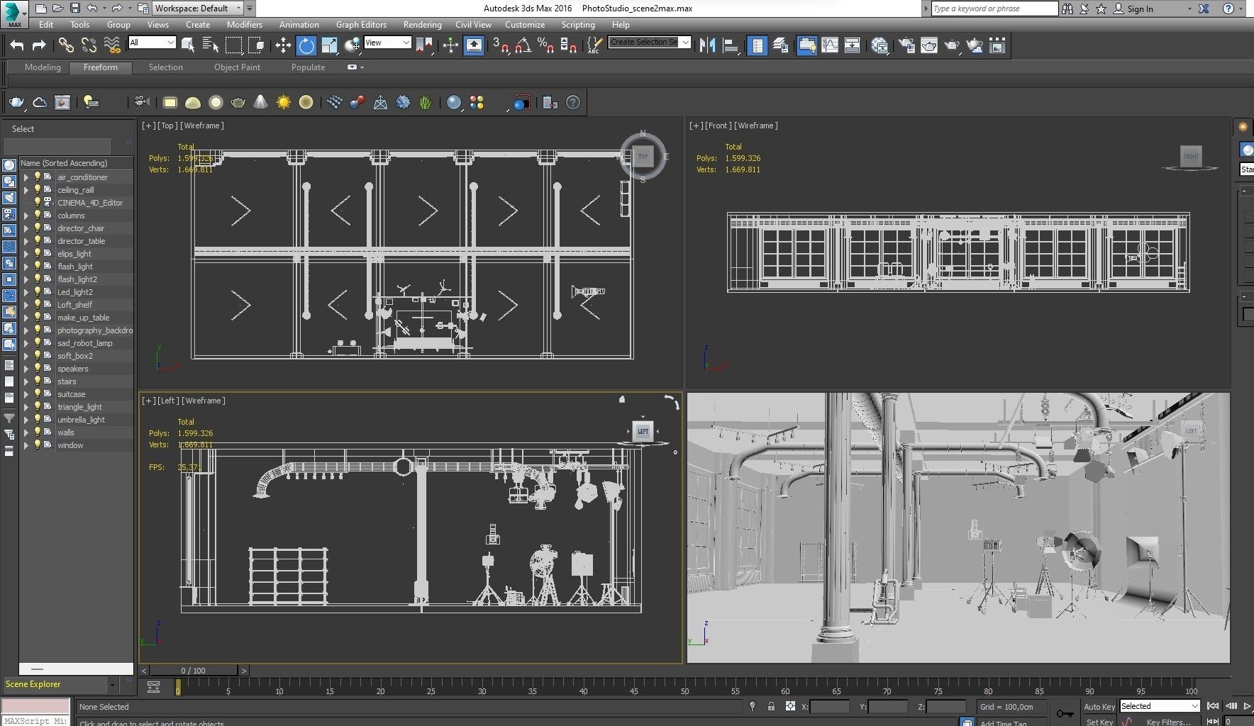 Photography Studio Scene 2 3D model_21